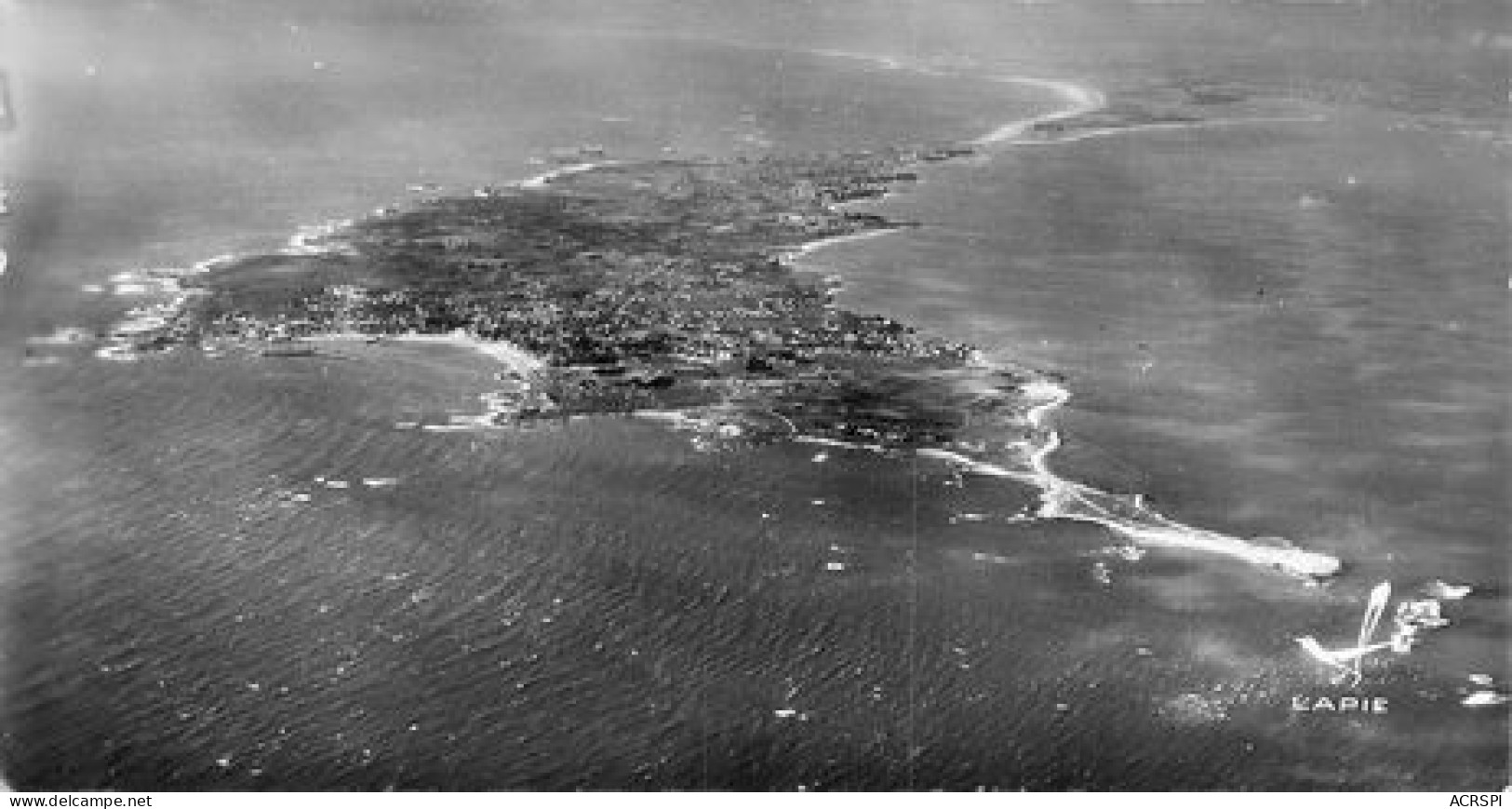 Presqu'ile De QUIBERON Vue D'avion. Carte Photographique ARGENTIQUE Ed LAPIE Dentelée Vierge  .79 MA2116Ter - Quiberon