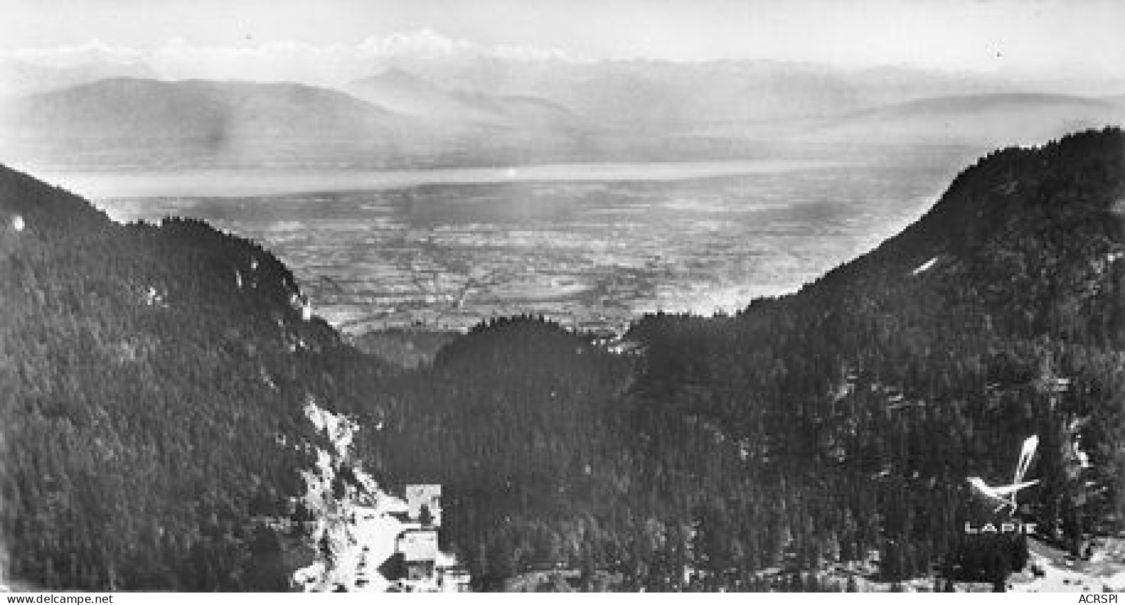 GEX  Col De La FAUCILLE  01  Vue D'avion. Carte Photographique ARGENTIQUE Ed LAPIE Dentelée Vierge  .73 MA2116Ter - Gex