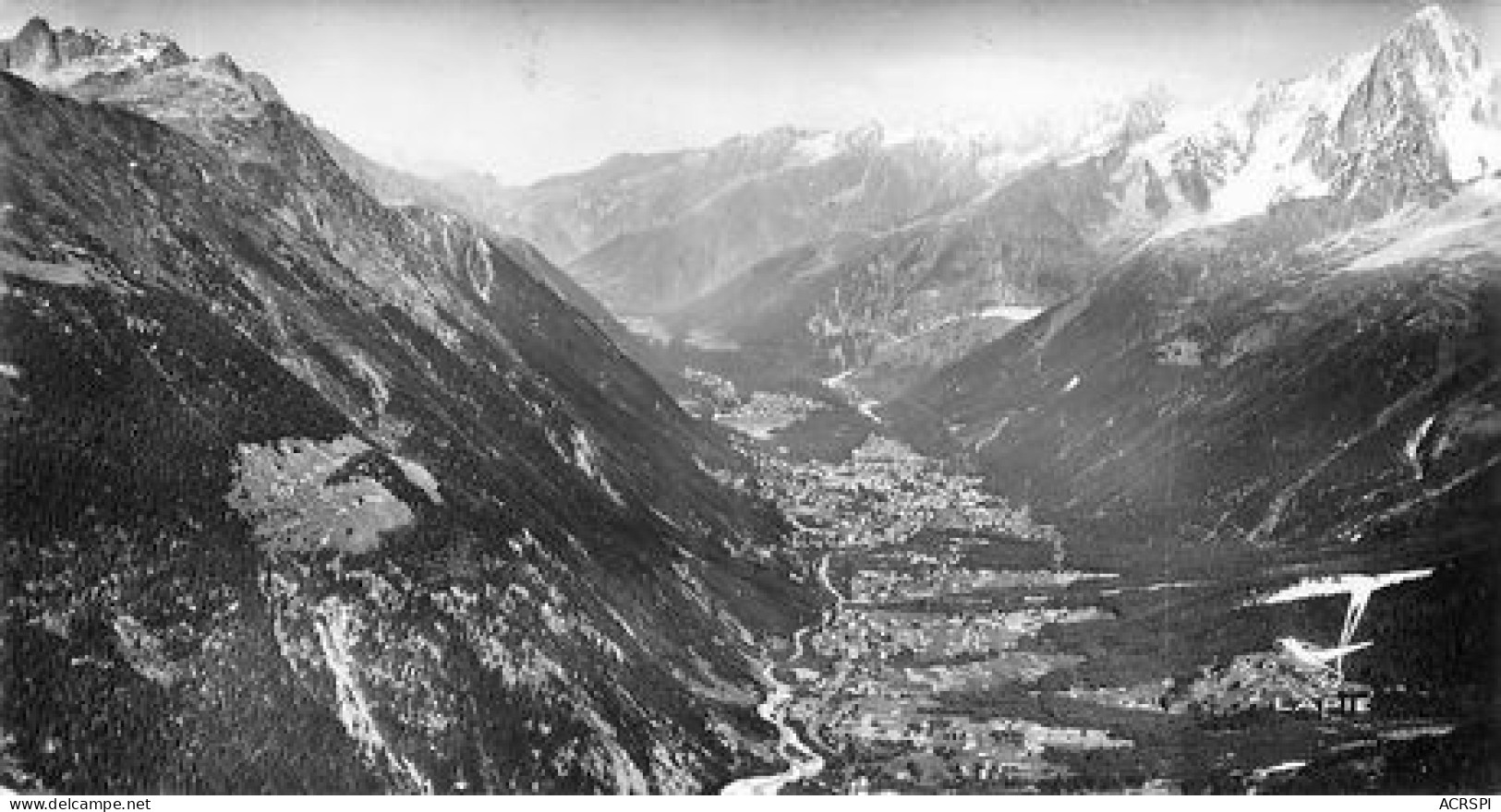 CHAMONIX 74  Vue D'avion. Carte Photographique ARGENTIQUE Ed LAPIE Dentelée Vierge  .32 MA2116Ter - Chamonix-Mont-Blanc