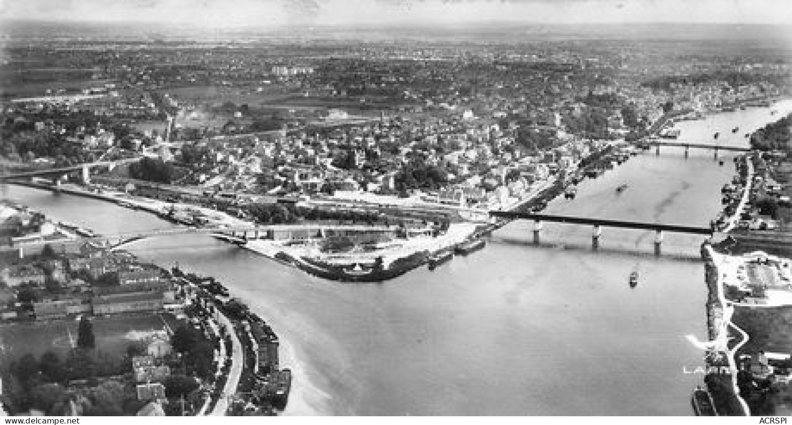 Conflans-Sainte-Honorine  Vue D'avion. Carte Photographique ARGENTIQUE Ed LAPIE Dentelée Vierge  .35 MA2116Ter - Conflans Saint Honorine