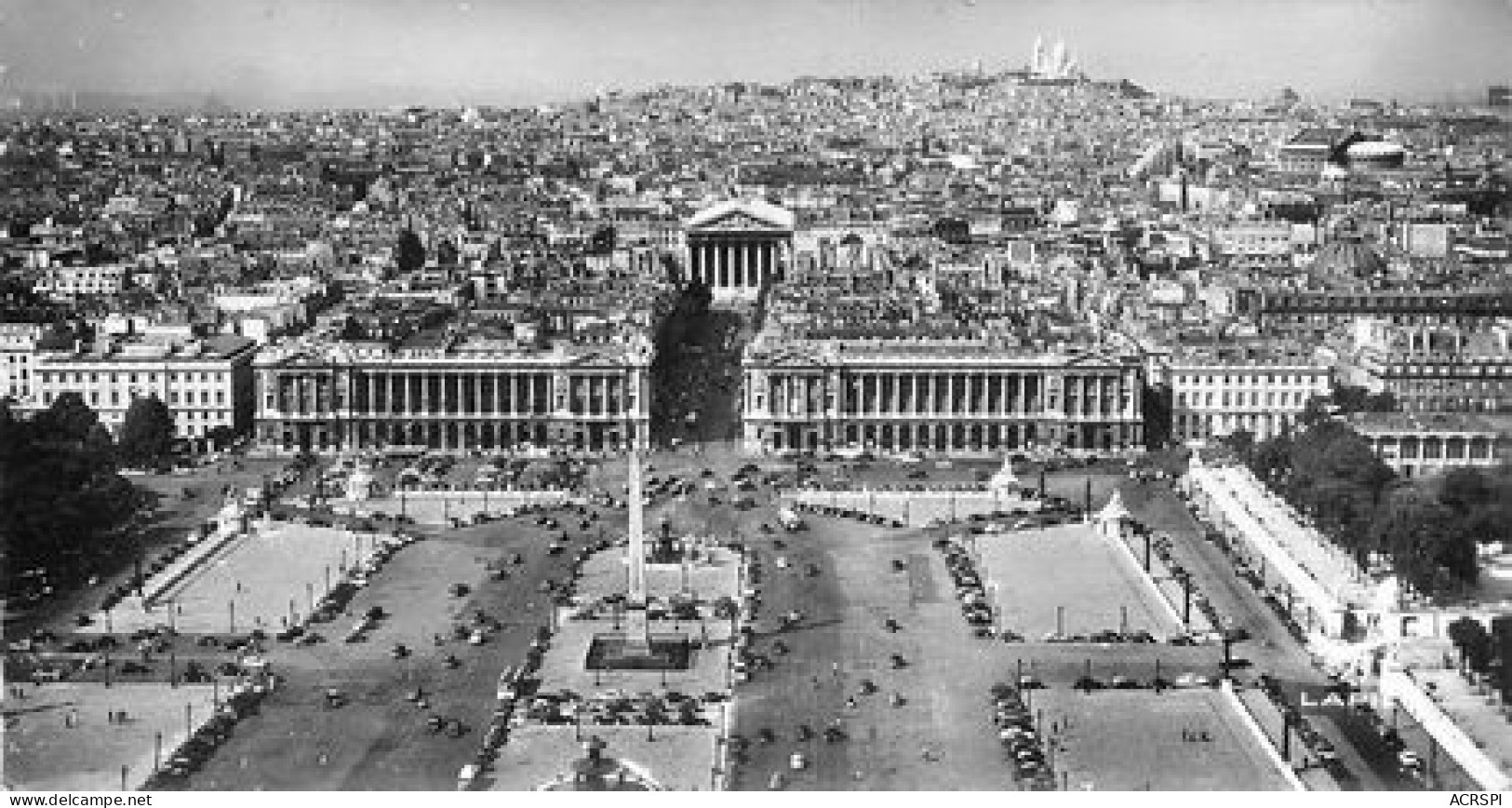 PARIS Place De La Concorde Et Quartiers Nords . Carte Photographique ARGENTIQUE Ed LAPIE Dentelée Vierge  .4  MA2116Ter - Altri Monumenti, Edifici