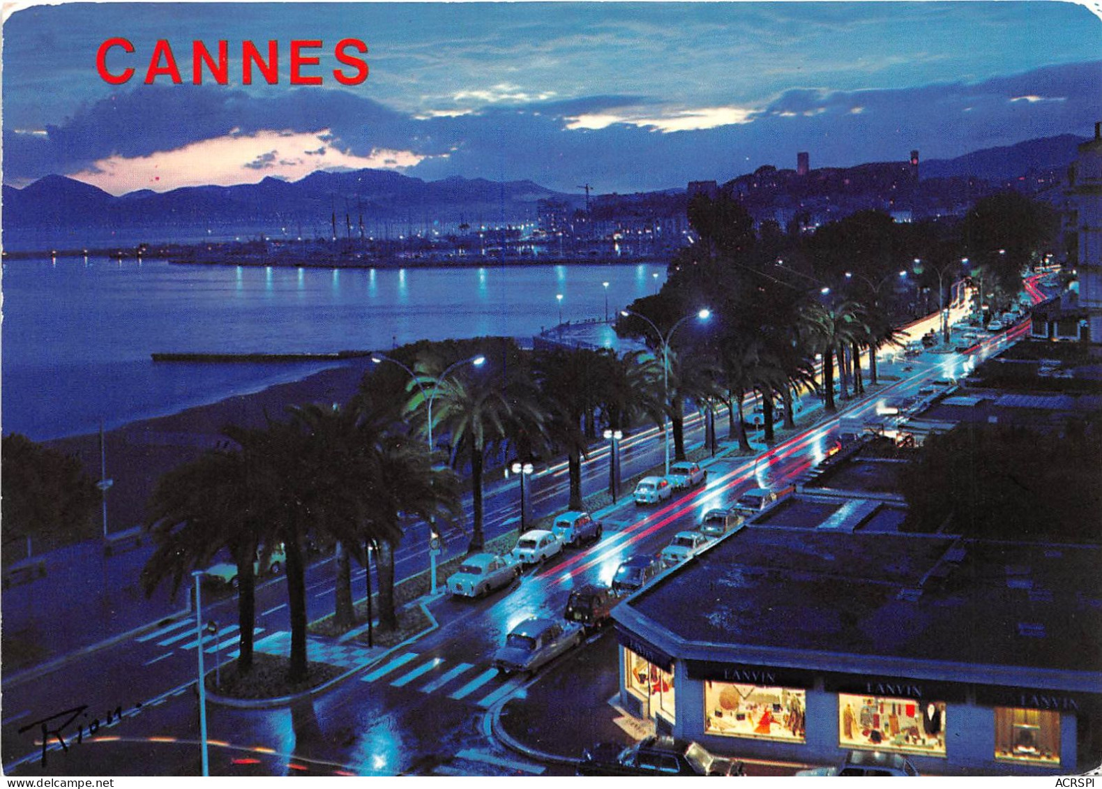 CANNES La Croisette Vue De Nuit 17(scan Recto-verso) MA2116 - Cannes
