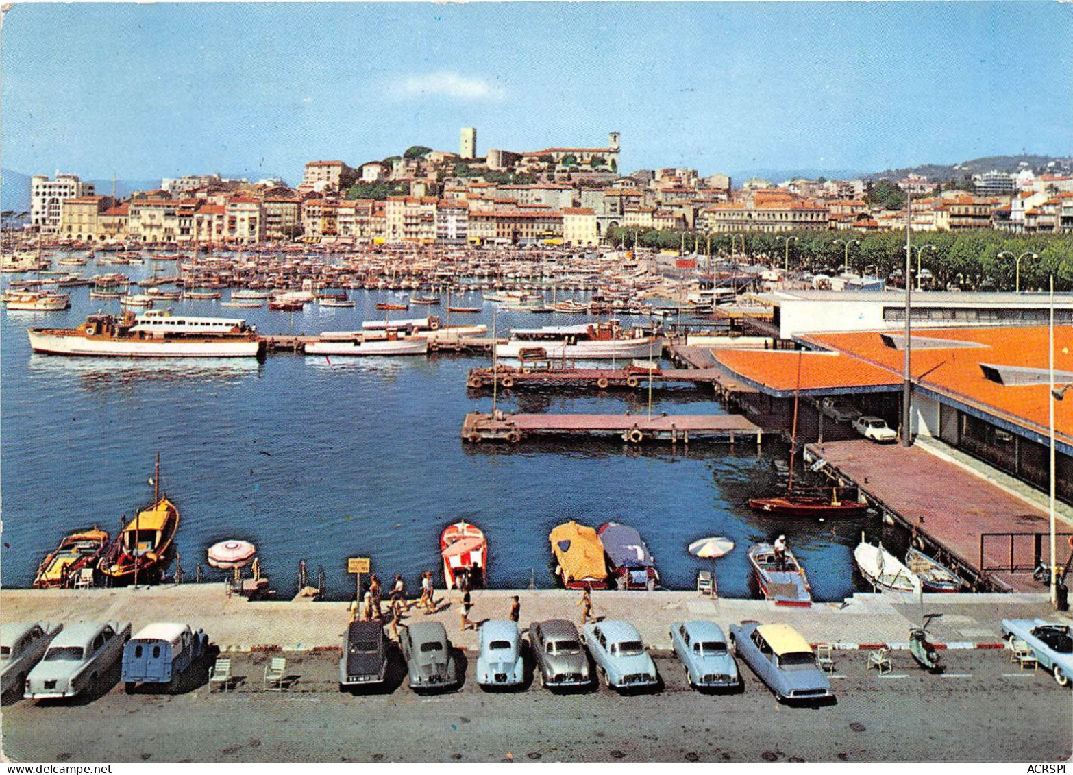 CANNES Le Port Et Le Mont Chevalier A Droite La Gare Maritime 21(scan Recto-verso) MA2116 - Cannes