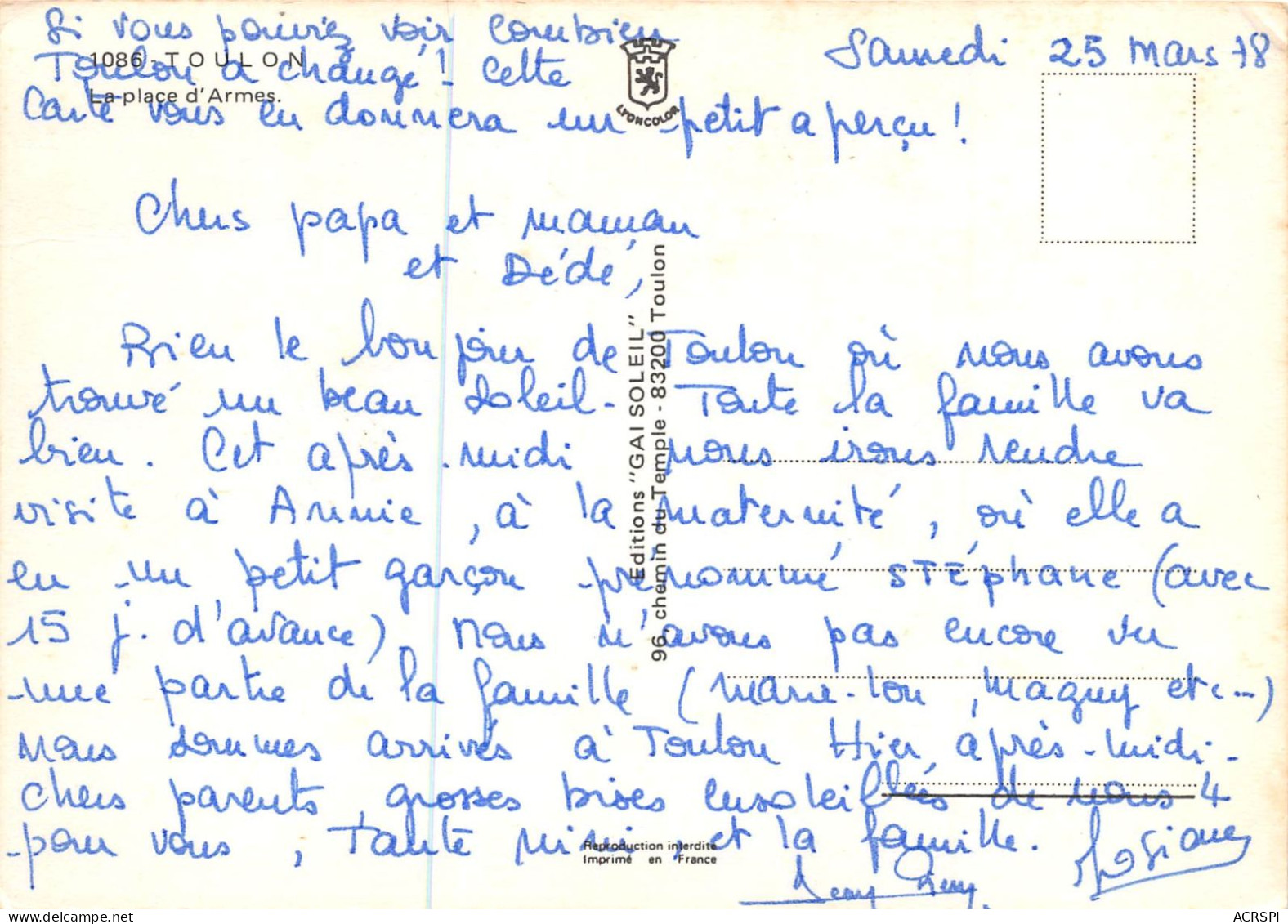TOULON La Place D Armes 13(scan Recto-verso) MA2115 - Toulon