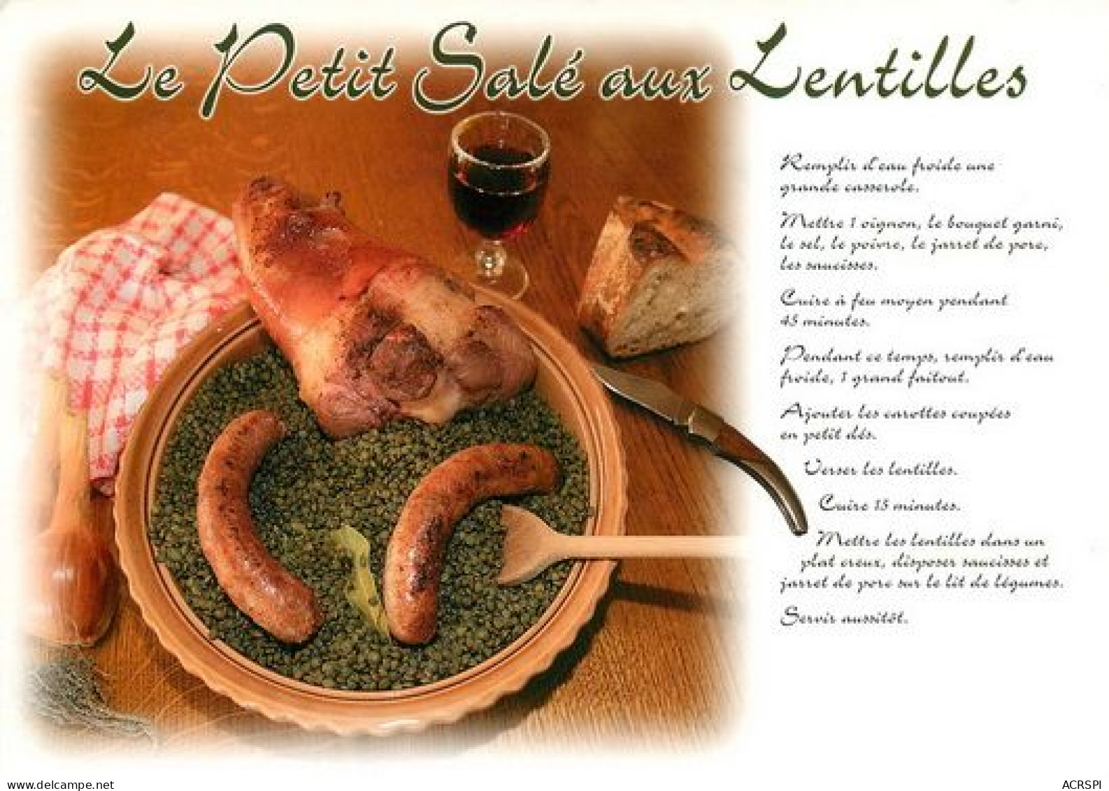 Le Petit Salé Aux Lentilles  Chavaniac-Lafayette  Vergongheon   18   (scan Recto-verso)MA2114Ter - Otros & Sin Clasificación