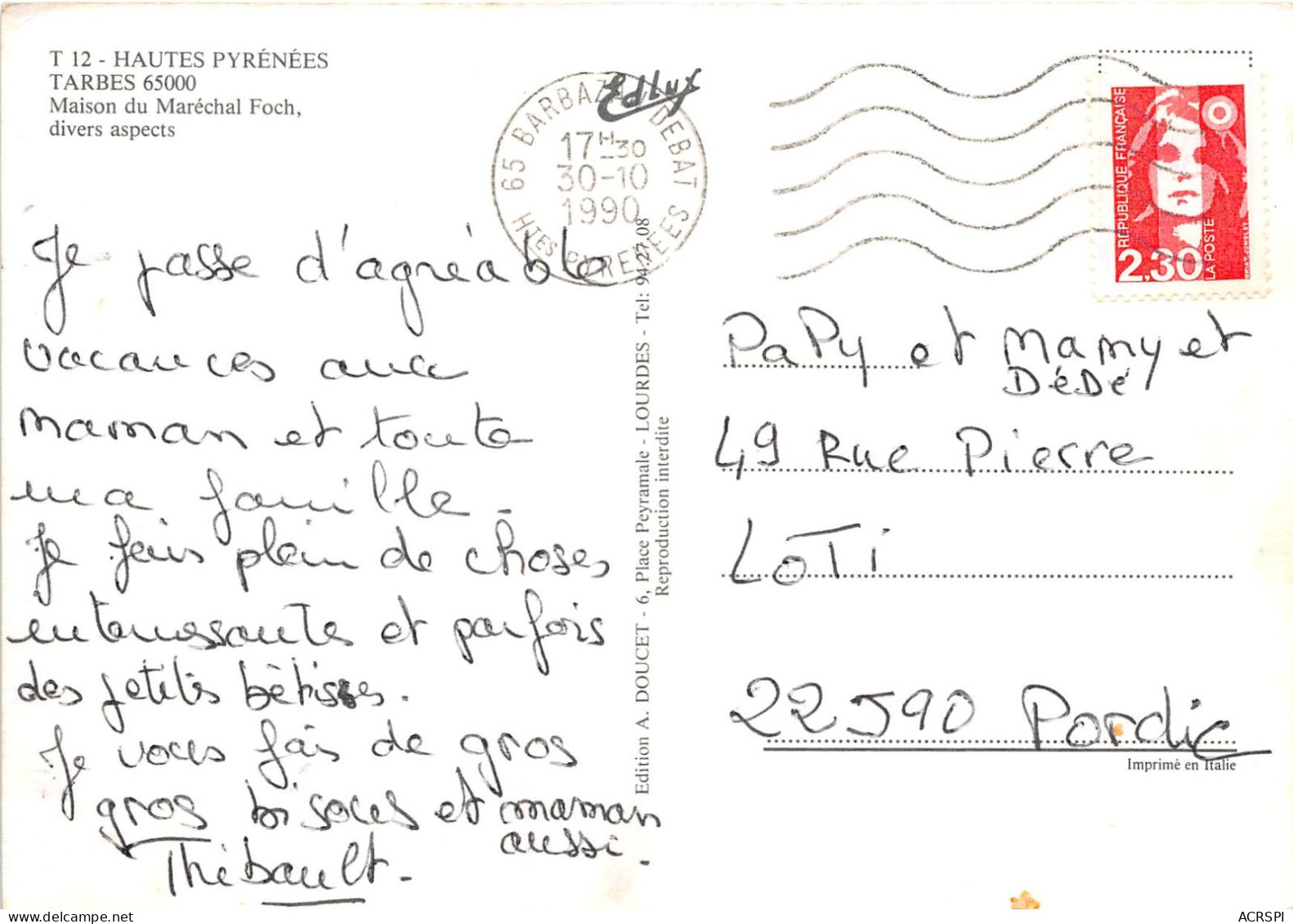 TARBES Maison Du Marechal Foch Divers Aspects 25(scan Recto-verso) MA2136 - Tarbes