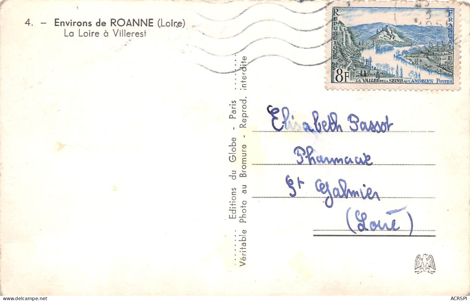 ENVIRONS DE ROANNE La Loire A Villerest 15(scan Recto-verso) MA2134 - Roanne