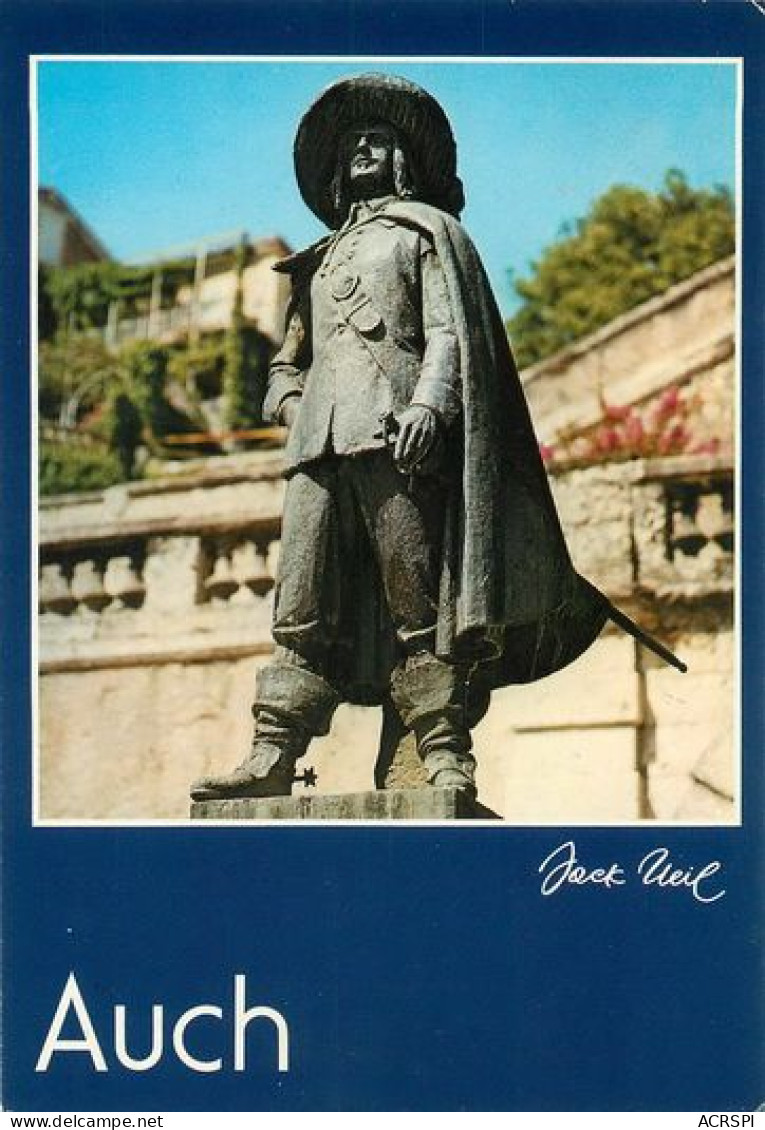 AUCH  Capitaine Mousquetaire D'ARTAGNAN De Gascogne Statue  23   (scan Recto-verso)MA2132Ter - Auch
