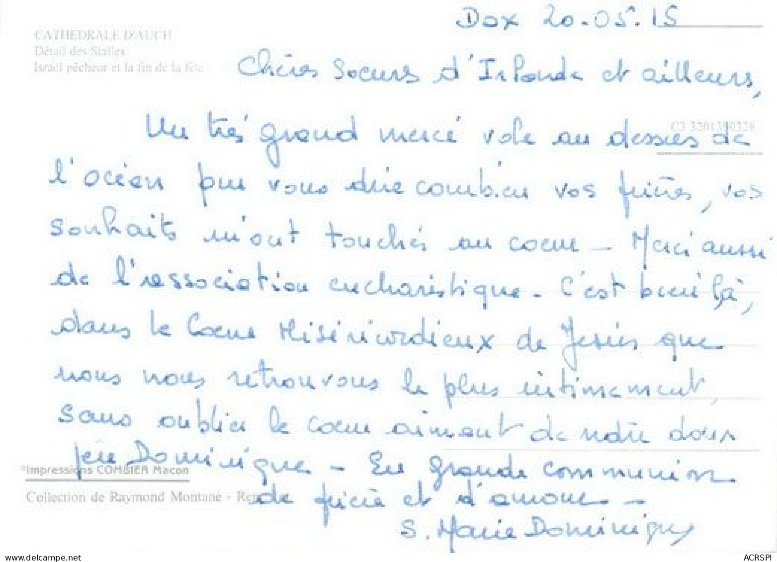 AUCH  STALLES ISRAEL Pecheur Juif Et La Fin De La Fête   17   (scan Recto-verso)MA2132Ter - Auch