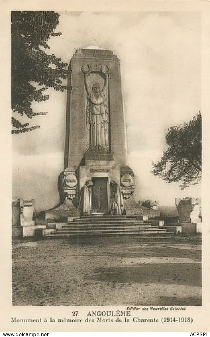 ANGOULEME  Monument Aux Morts  40   (scan Recto-verso)MA2132Bis - Angouleme