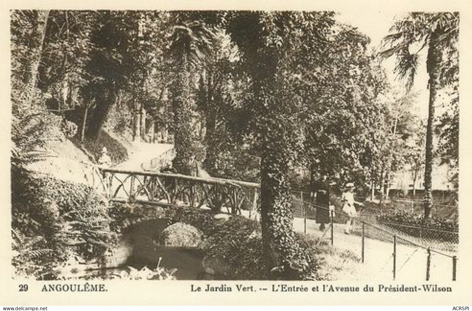 ANGOULEME  Entrée Du Jardin Vert  42   (scan Recto-verso)MA2132Bis - Angouleme