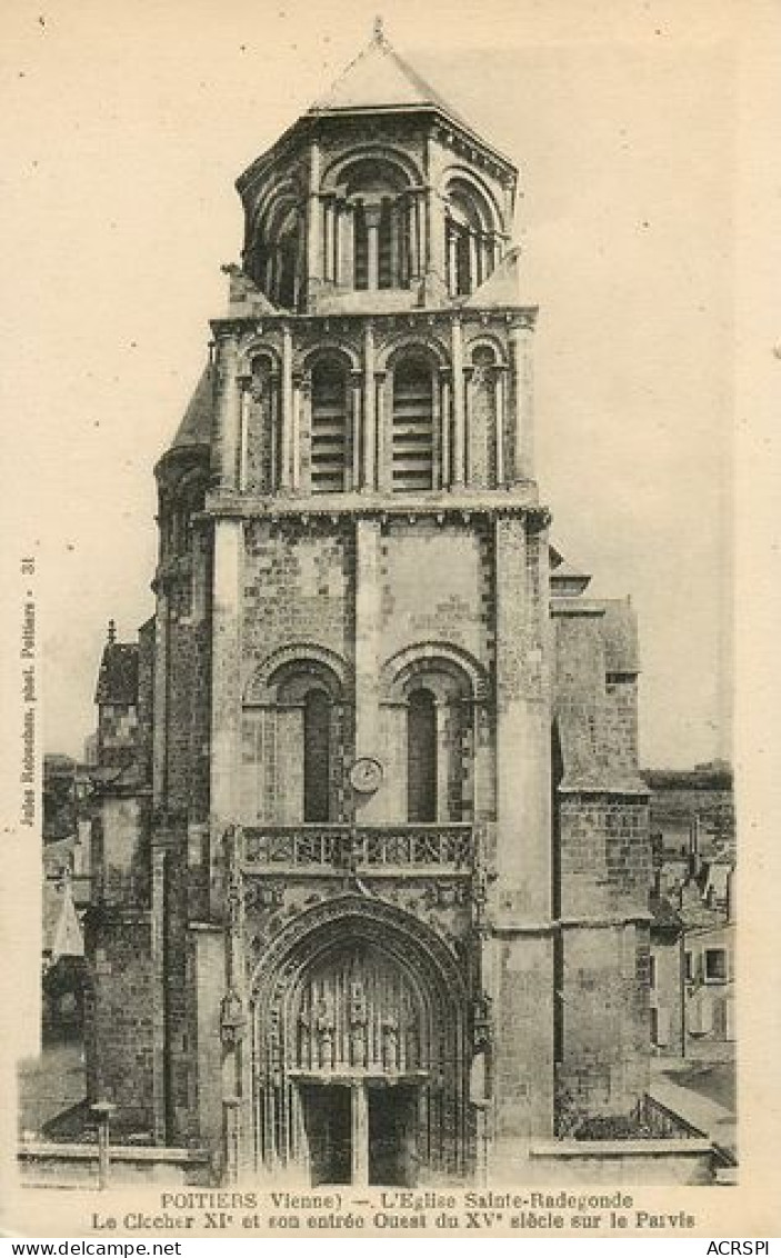 POITIERS  église Sainte RADEGONDE  30   (scan Recto-verso)MA2132Bis - Poitiers