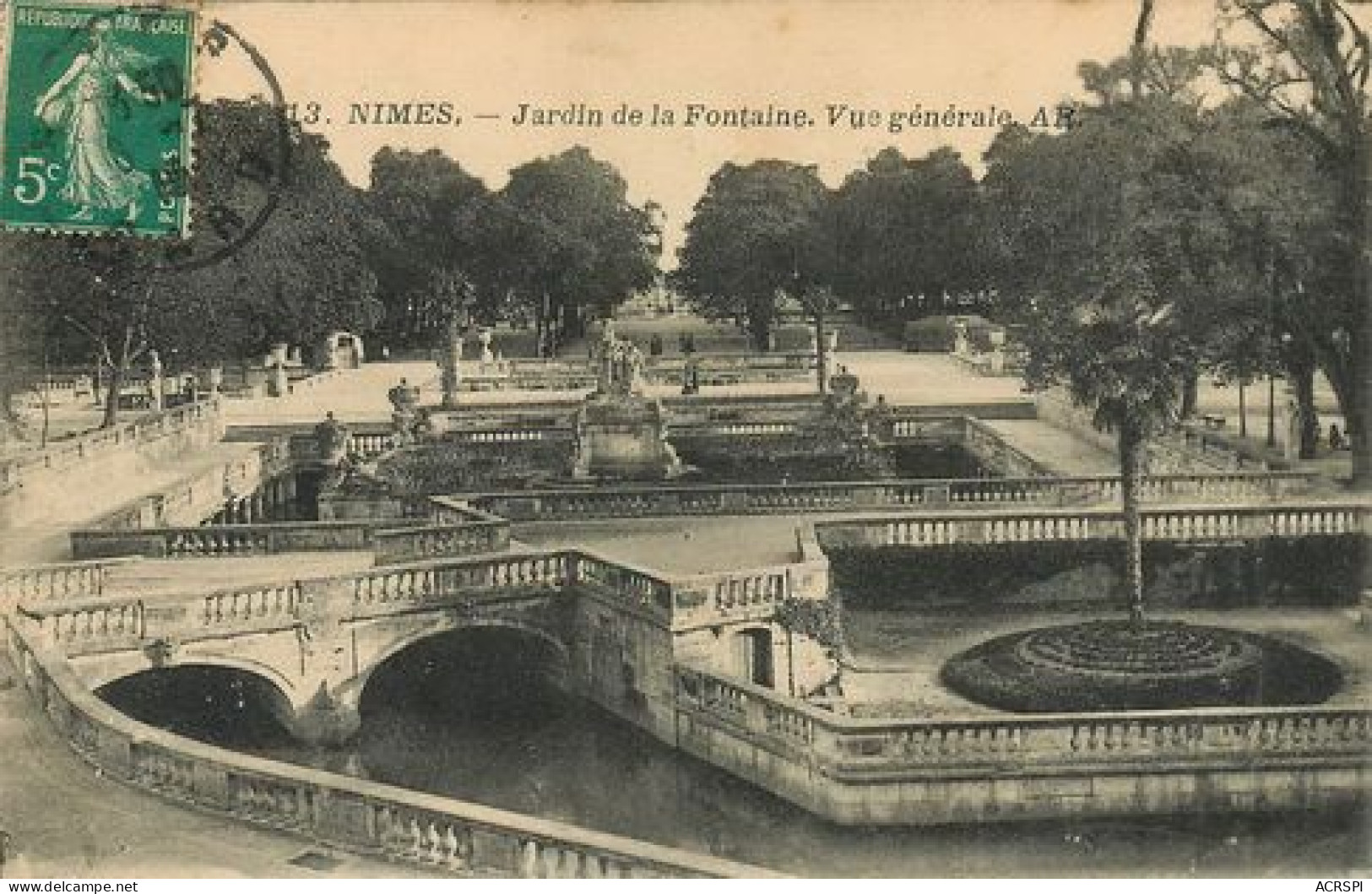 NIMES Jardi Et Fontaine  29   (scan Recto-verso)MA2132Bis - Nîmes