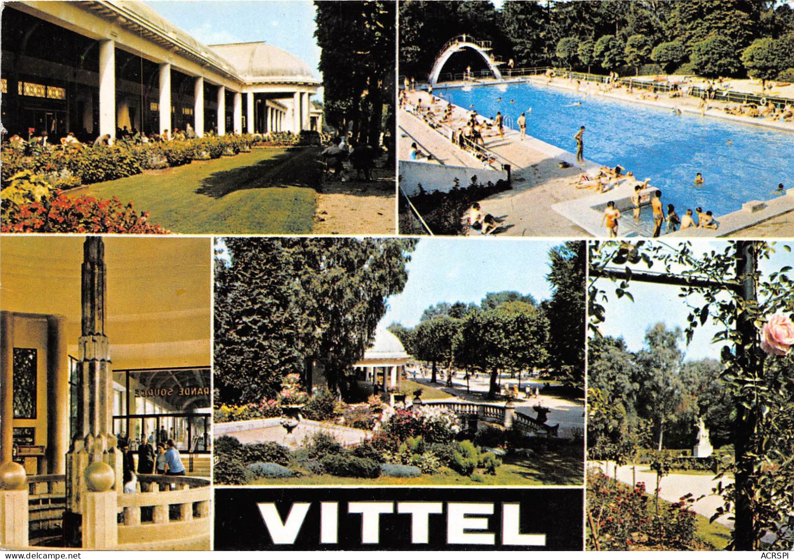 VITTEL Galeries De Cure La Piscine Source Thermale Le Parc 5(scan Recto-verso) MA21132 - Contrexeville