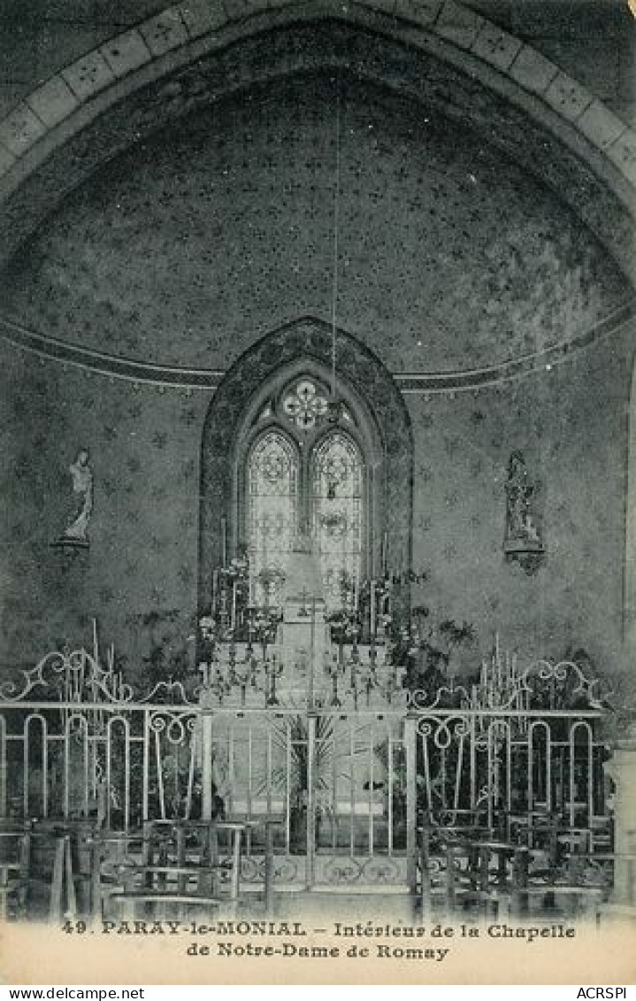 Paray Le Monial Interieur De La Chapelle De N D De Romay   20  (scan Recto-verso)MA2130Ter - Paray Le Monial