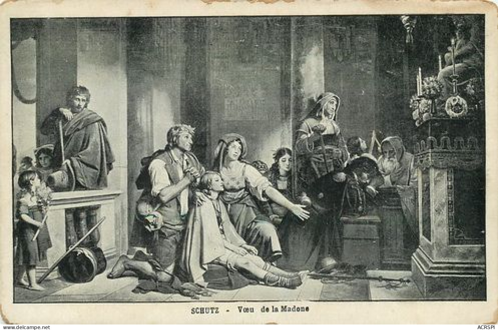 Victor SCHNETZ  Le Voeu à La Madone Schutz PARIS LOUVRE  15  (scan Recto-verso)MA2130Ter - Peintures & Tableaux