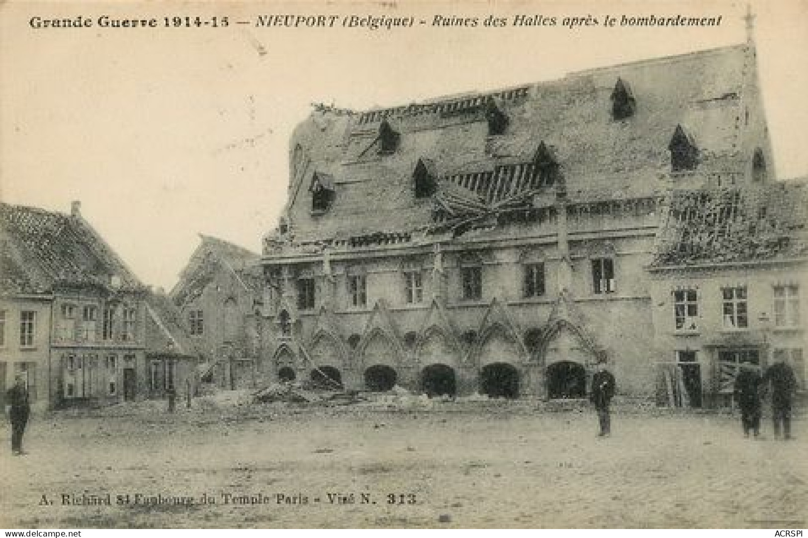 Nieuport  Nieuwpoort  Ruines Des Halles  13  (scan Recto-verso)MA2130Ter - Nieuwpoort