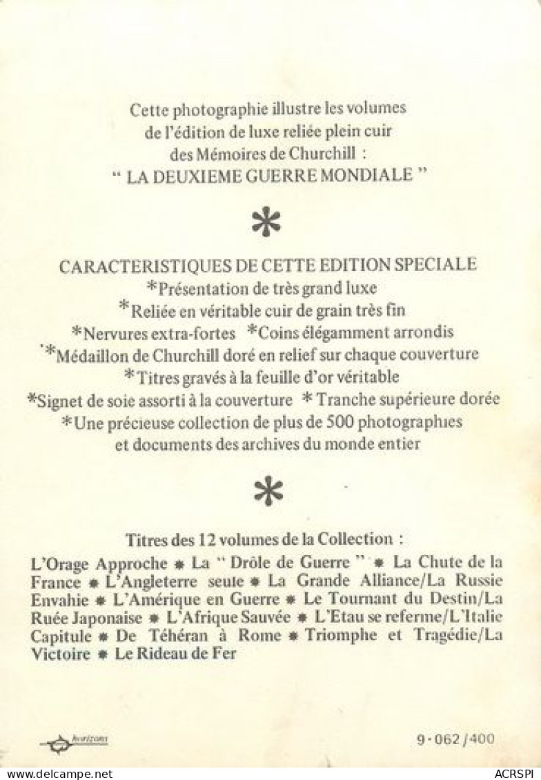 Winston Churchill  Ses Mémoires 33   (scan Recto-verso)MA2130Bis - Politicians & Soldiers