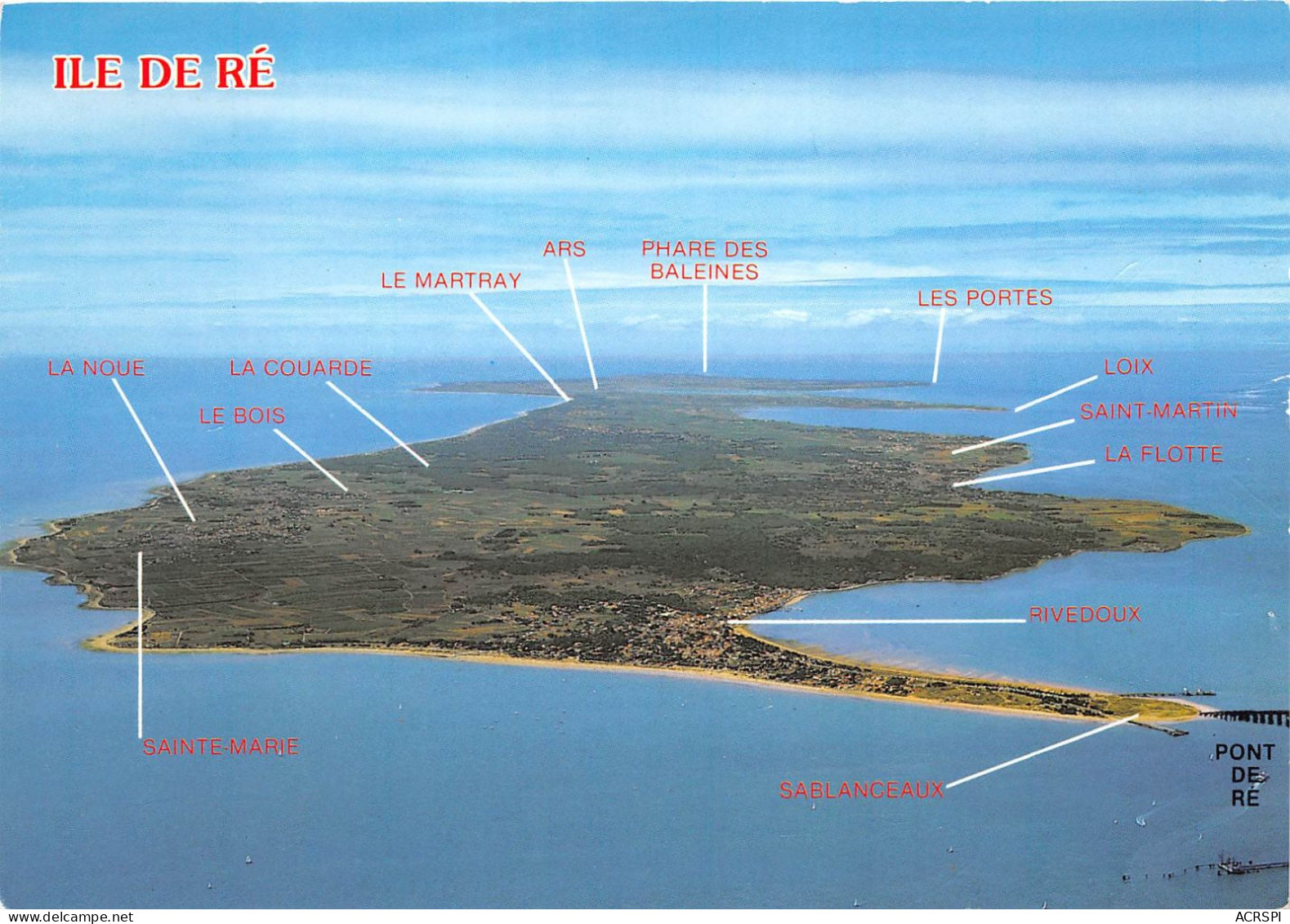 ILE DE RE Vue Generale De L Ile Prise A Haute Altitude 4(scan Recto-verso) MA2130 - Ile De Ré