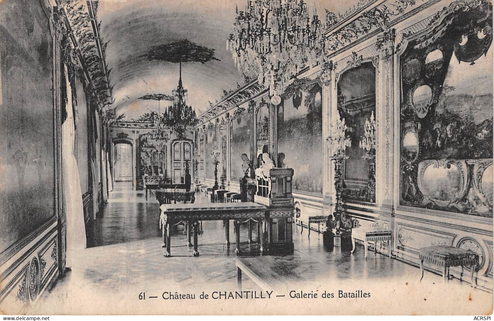 CHATEAU DE CHANTILLY Galerie Des Batailles 18(scan Recto-verso) MA2129 - Chantilly