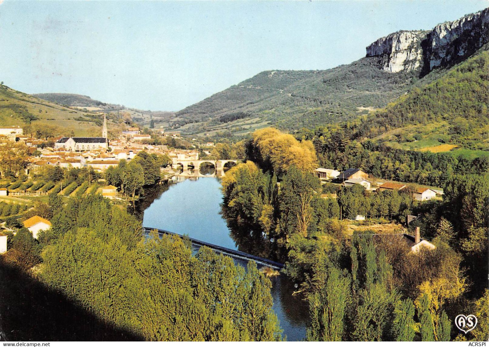 SAINT ANTONIN NOBLE VAL Vue Generale Panoramique Sur La Ville Et Vallee De L Aveyron 15(scan Recto-verso) MA2127 - Saint Antonin Noble Val