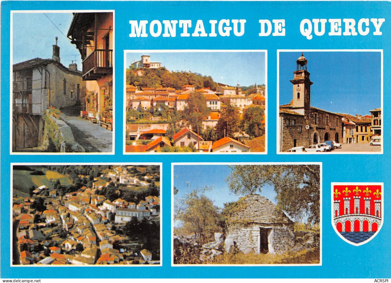 MONTAIGU DE QUERCY Vieux Quartier Vue Panoramique Hotel De Ville 13(scan Recto-verso) MA2127 - Montaigu De Quercy