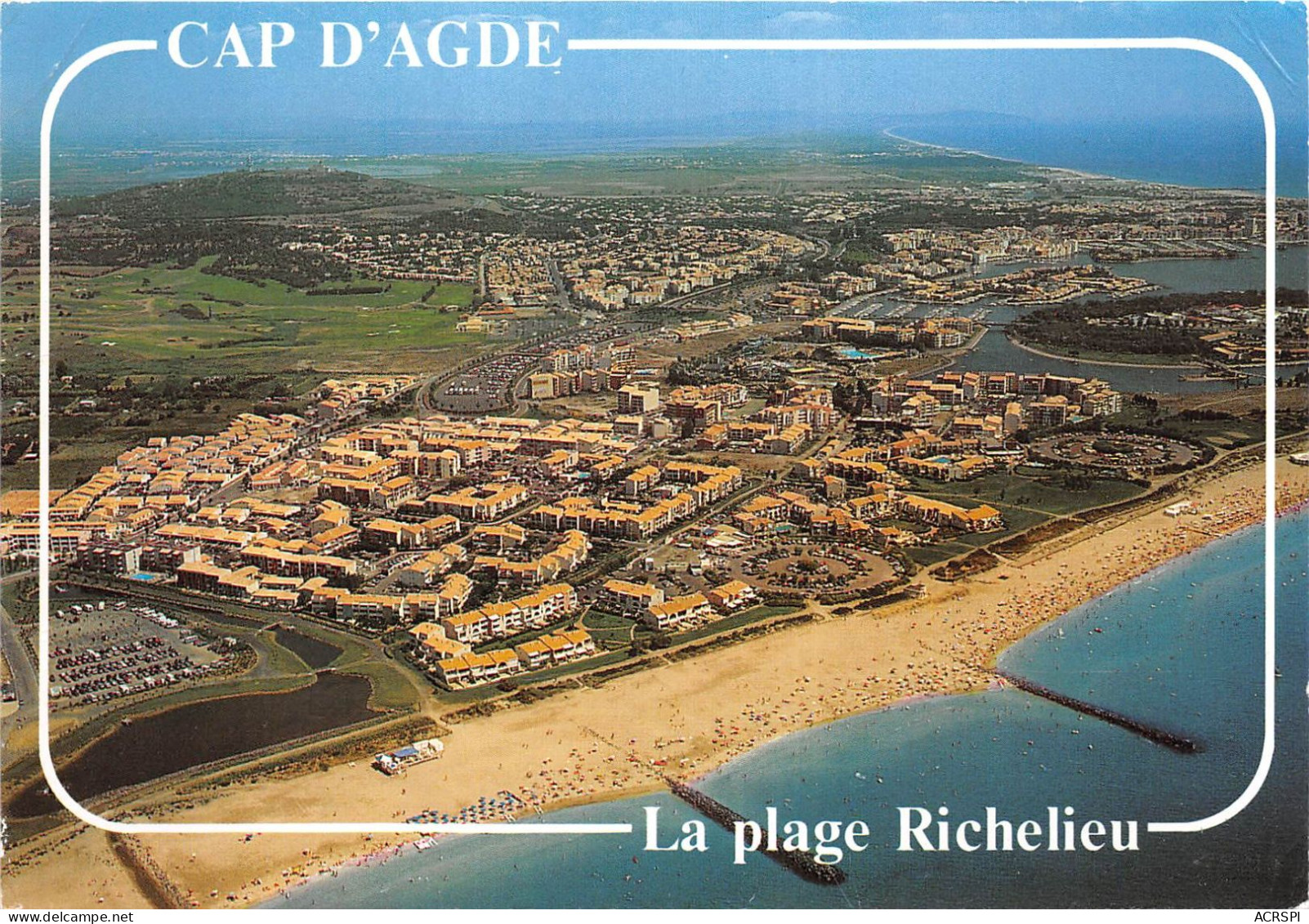 CAP D AGDE La Plage Richelieu En Arriere Plan Le Port 27(scan Recto-verso) MA2125 - Agde