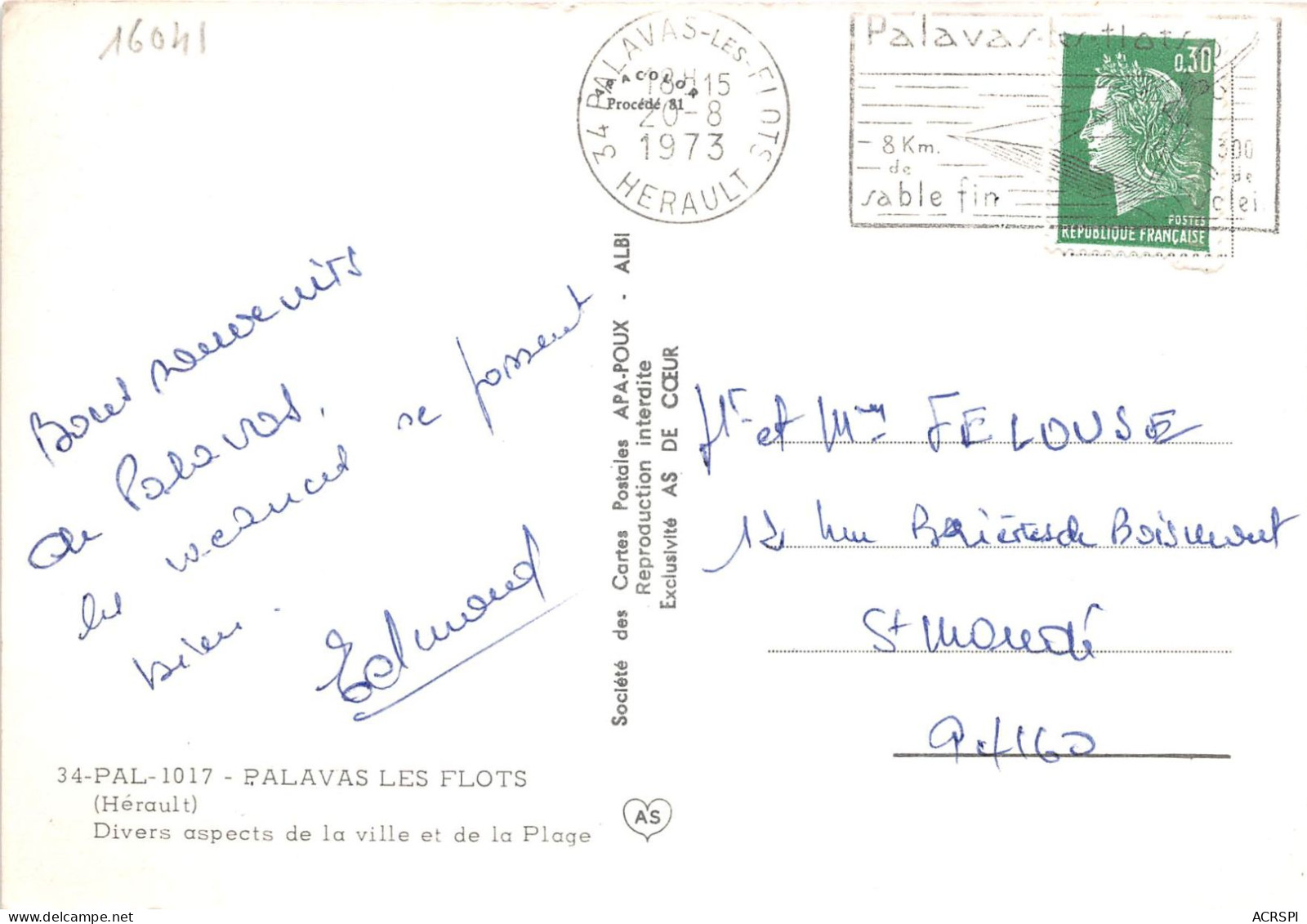 PALAVAS LES FLOTS Divers Aspects De La Ville Et De La Plage 13(scan Recto-verso) MA2125 - Palavas Les Flots