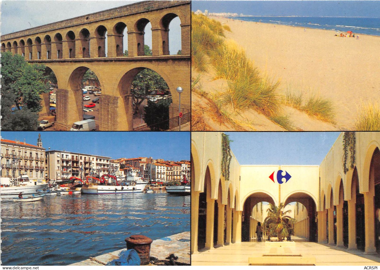 Aqueduc Des Arceaux A MONTPELLIER Plage Du Languedoc Et Ses Dunes SETE Le Canal 16(scan Recto-verso) MA2125 - Montpellier