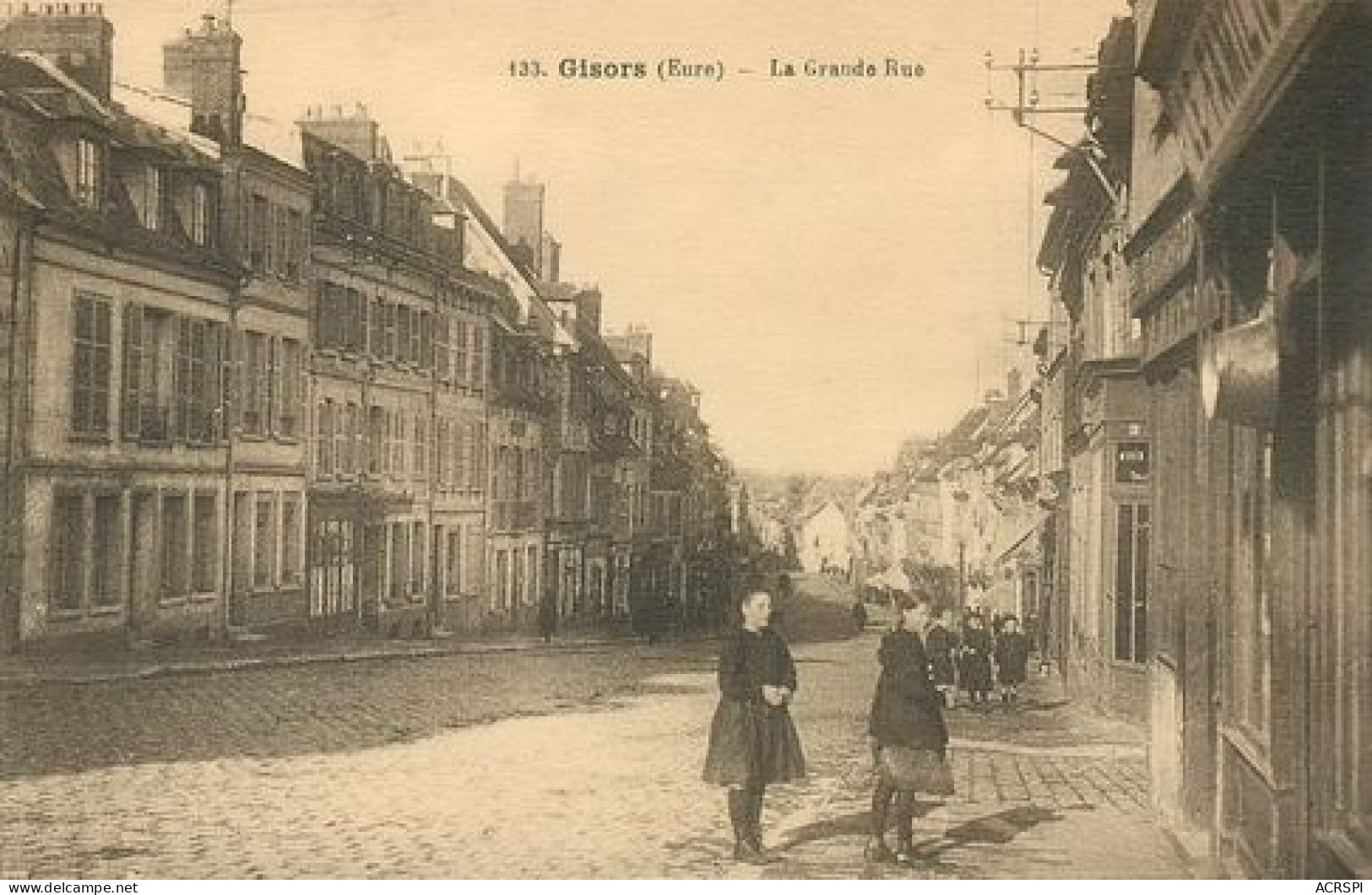 GISORS 27 EURE - LA GRANDE RUE ANIMEE - EDITION TOURNANT   Carte Vierge   19   (scan Recto-verso)MA2124Ter - Gisors