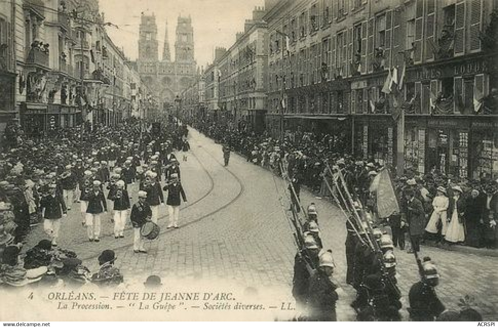 Orléans Fete De Jeanne D'arc La Fanfare Et Les Pompiers  17   (scan Recto-verso)MA2124Ter - Orleans