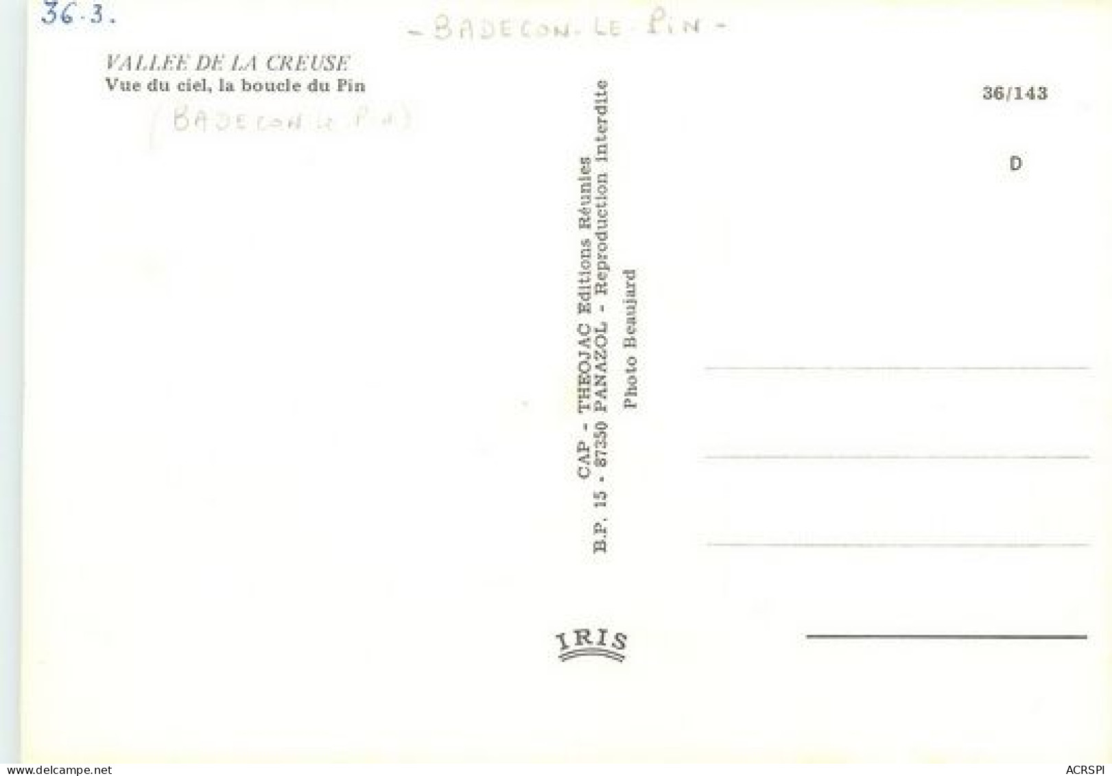 Badecon-le-Pin  Vue D'avion  22   (scan Recto-verso)MA2124Bis - Autres & Non Classés