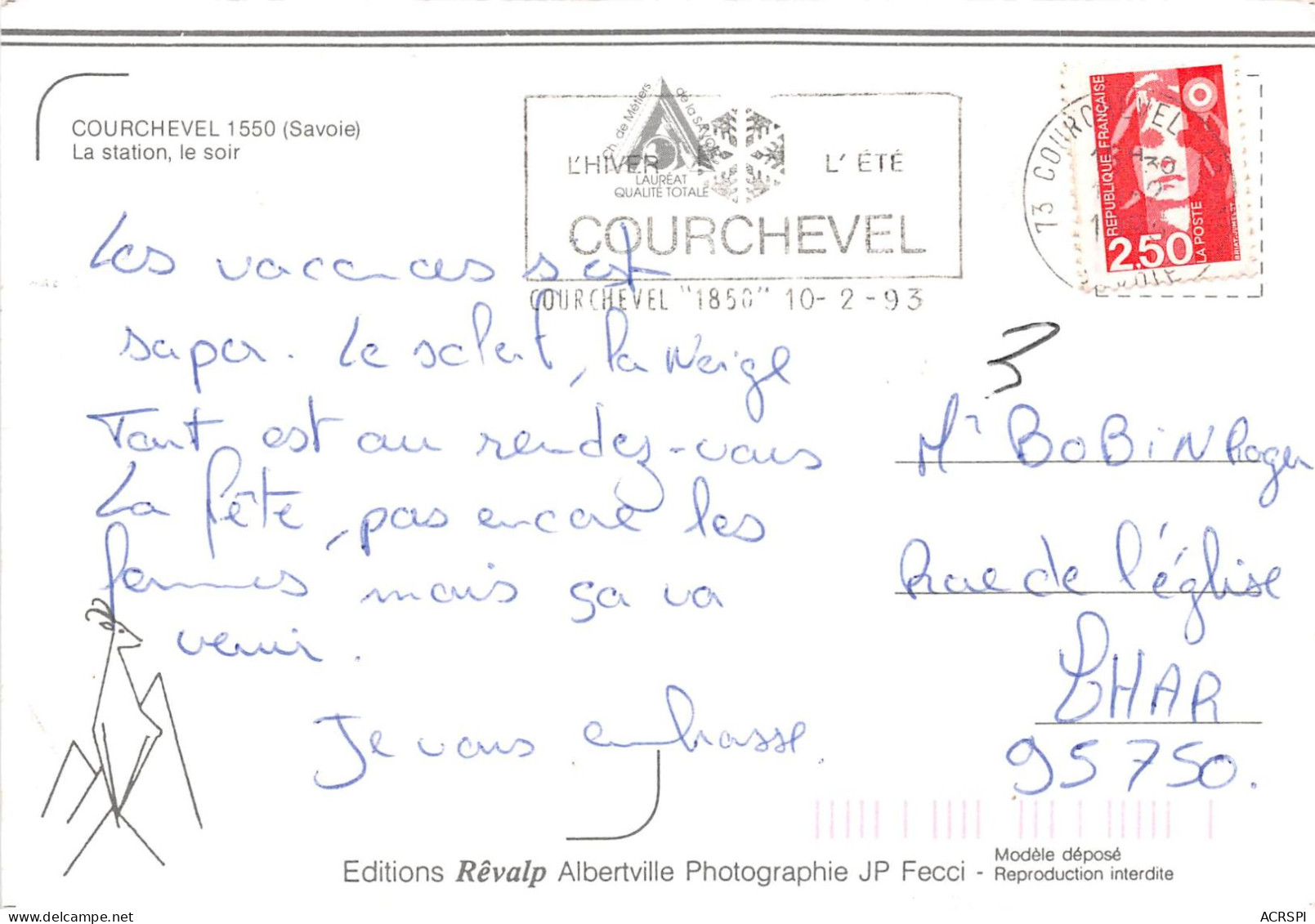 COURCHEVEL La Station Le Soir 14(scan Recto-verso) MA2155 - Courchevel