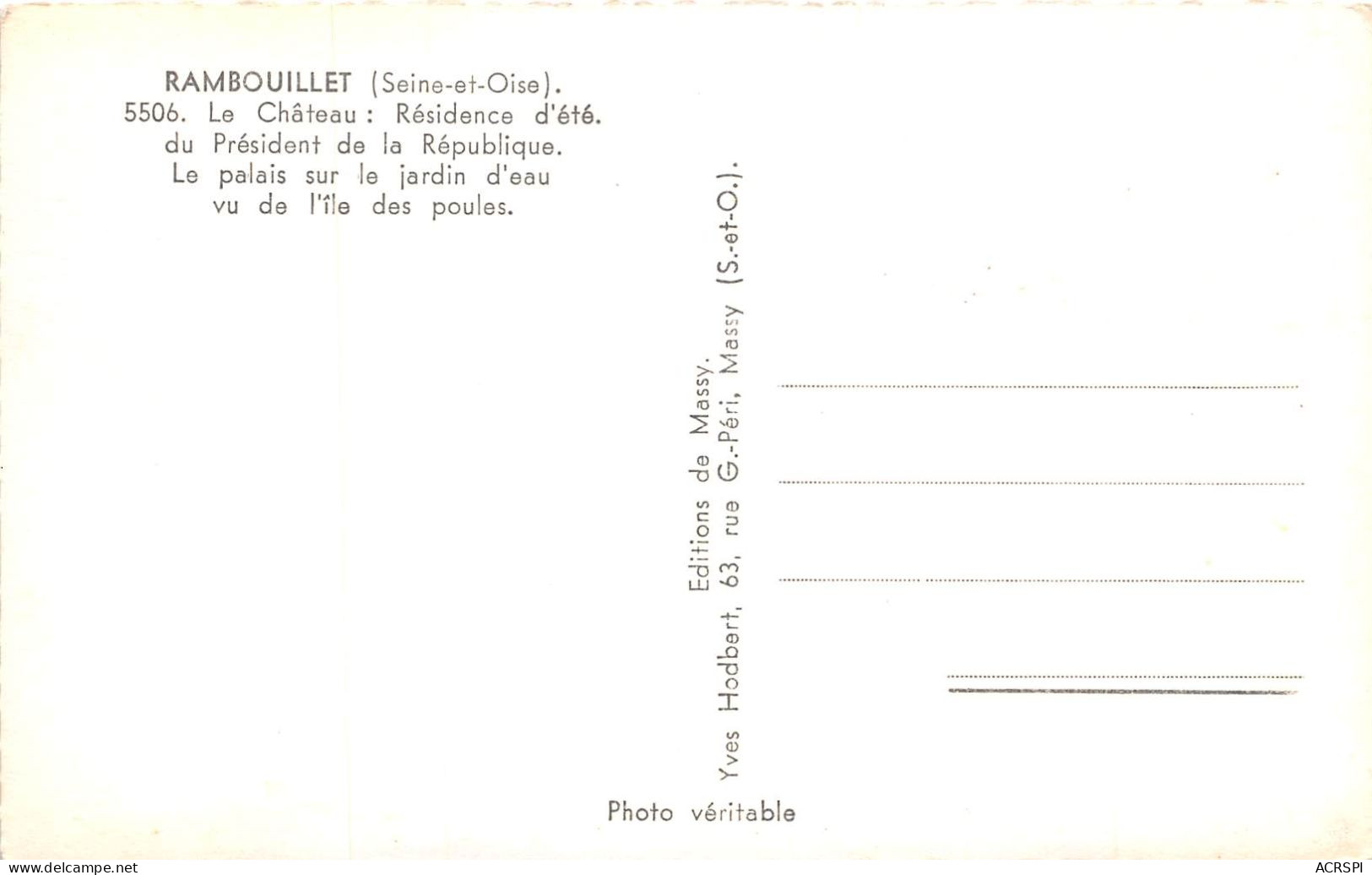 RAMBOUILLET Le Chateau19(scan Recto-verso) MA2147 - Rambouillet (Castello)
