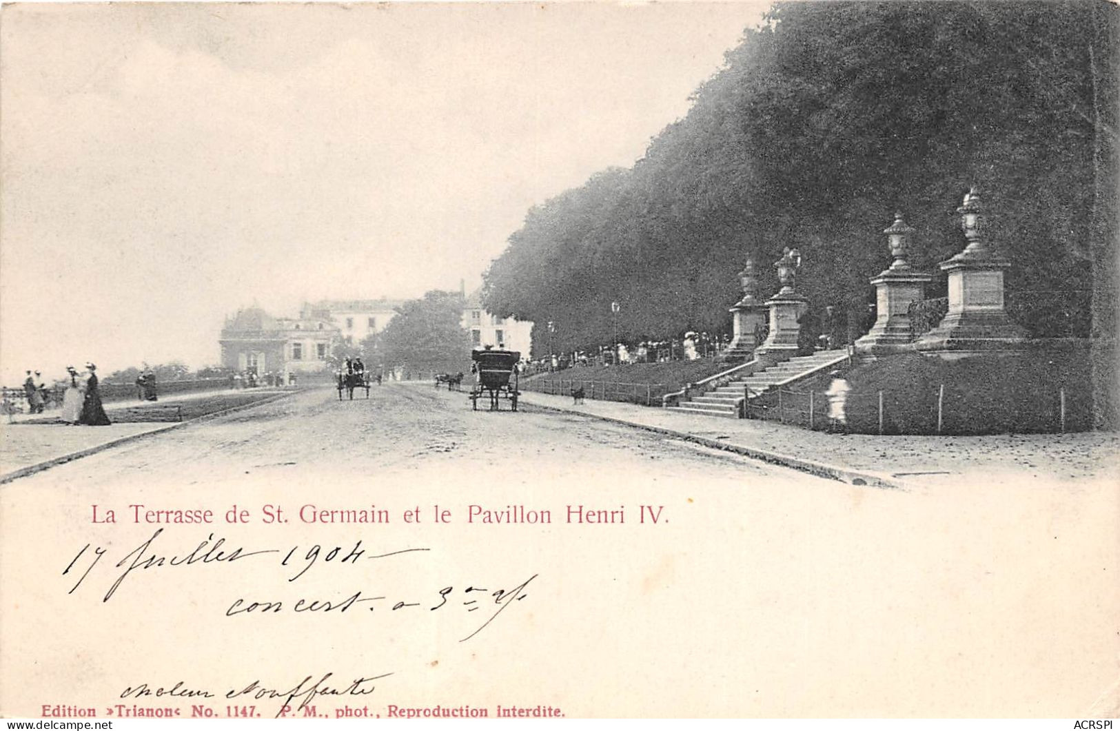 La Terrasse De SAINT GERMAIN ET LE PAVILLON HENRI IV 3(scan Recto-verso) MA2147 - St. Germain En Laye