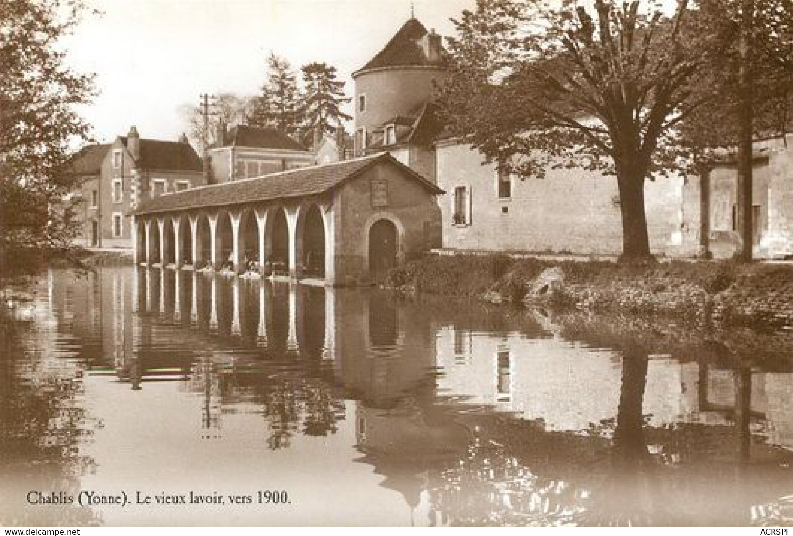 CHABLIS Yonne Le Vieux Lavoir   édition Atlas 1986  Cliché Roger Viollet  23 (scan Recto-verso)MA2144Bis - Chablis