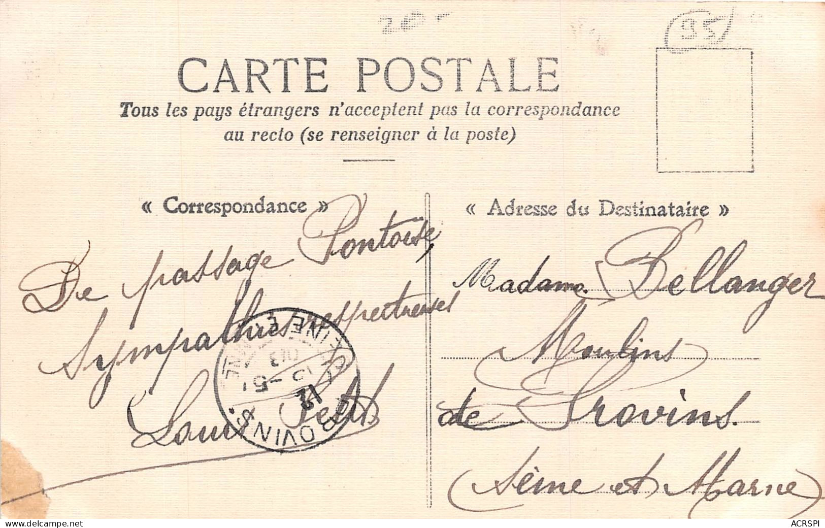 Le Cure De PONTOISE 15(scan Recto-verso) MA2144 - Pontoise