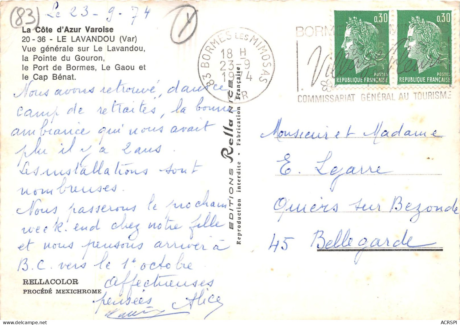 LE LAVANDOU Vue Generale Sur Le Lavandou La Pointe Du Gouron 16(scan Recto-verso) MA2143 - Le Lavandou