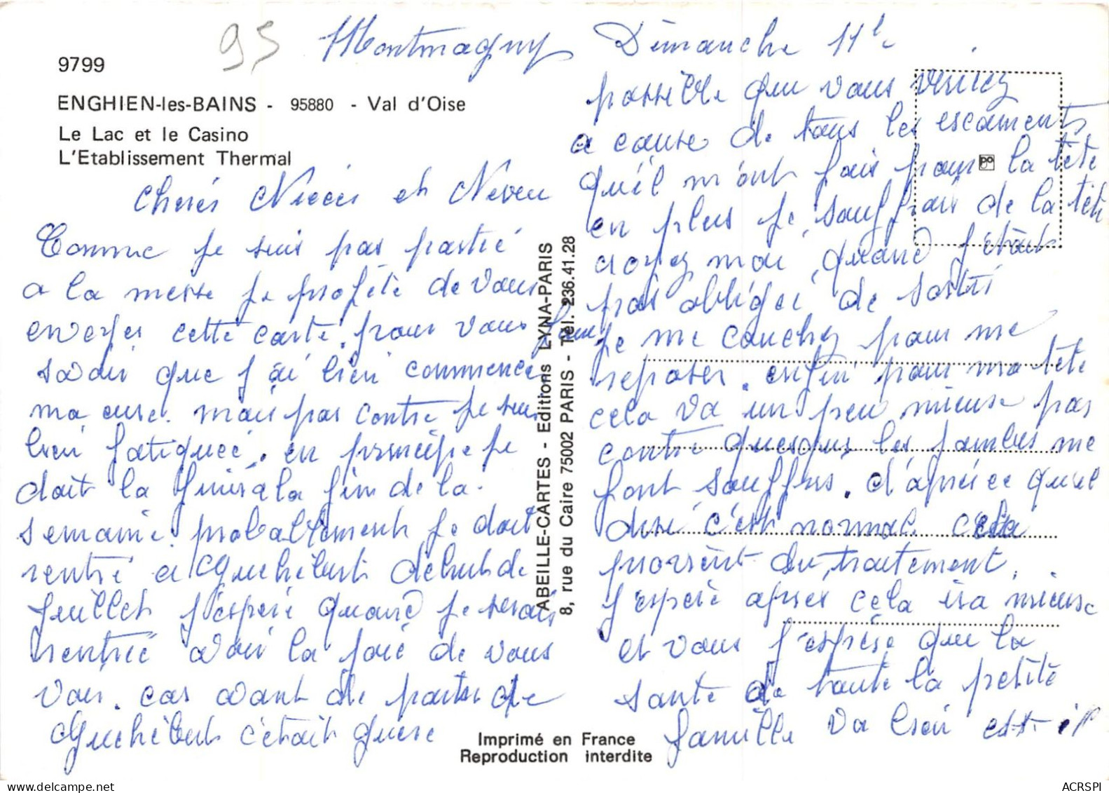 ENGHIEN LES BAINS Le Lac Et Le Casino L Etablissement Thermal 27(scan Recto-verso) MA2144 - Enghien Les Bains