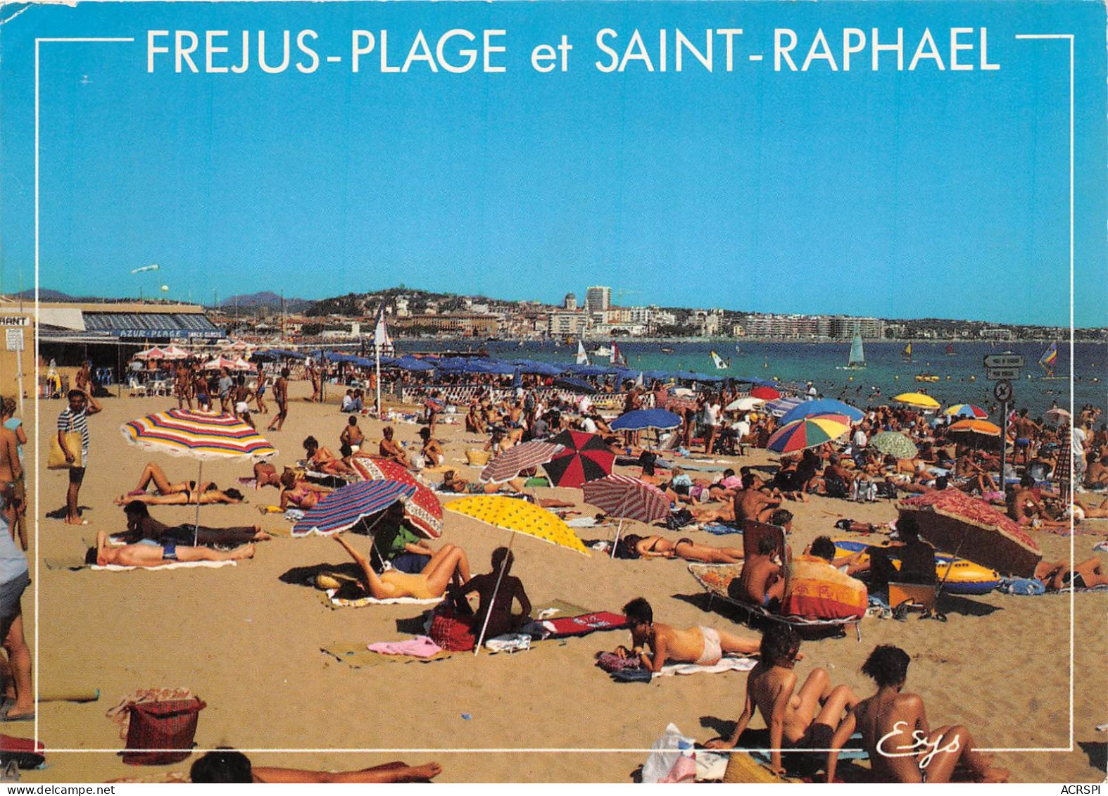 FREJUS PLAGE Et Saint Rapahel Au Premier Plan La Plage De Frejus Plage Au Loin Saint Raphael 6(scan Recto-verso) MA2143 - Frejus