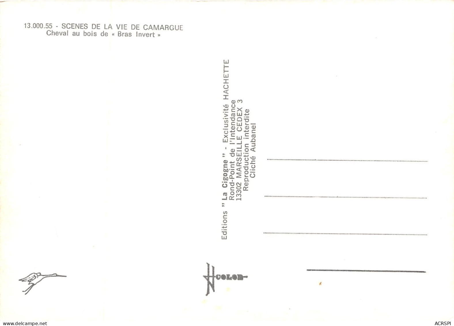 SCENE DE LA VIE DE CAMARGUE Cheval De Bras Invert 2(scan Recto-verso) MA2141 - Arles