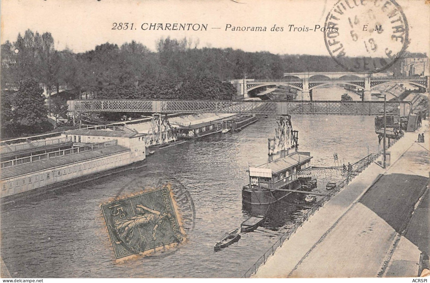 CHARENTON Panorama Des Trois Ponts 20(scan Recto-verso) MA2140 - Charenton Le Pont