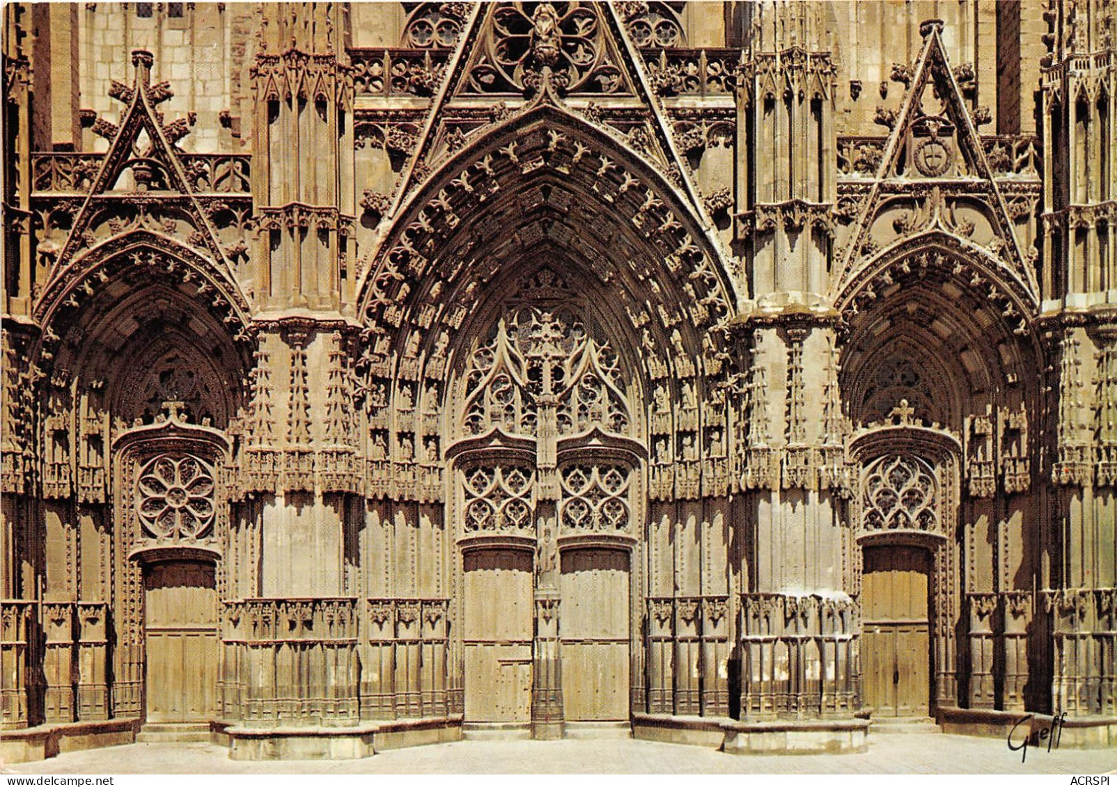 TOURS La Cathedrale La Facade De Styles Flamboyant Et Renaissance 17(scan Recto-verso) MA2138 - Tours