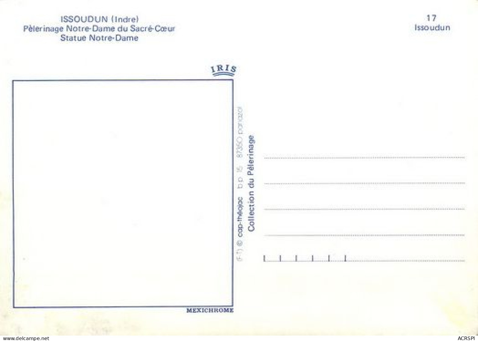 ISSOUDUN   Pélerinage Extérieur  Statue De Notre Dame   33   (scan Recto-verso)MA2168Bis - Issoudun