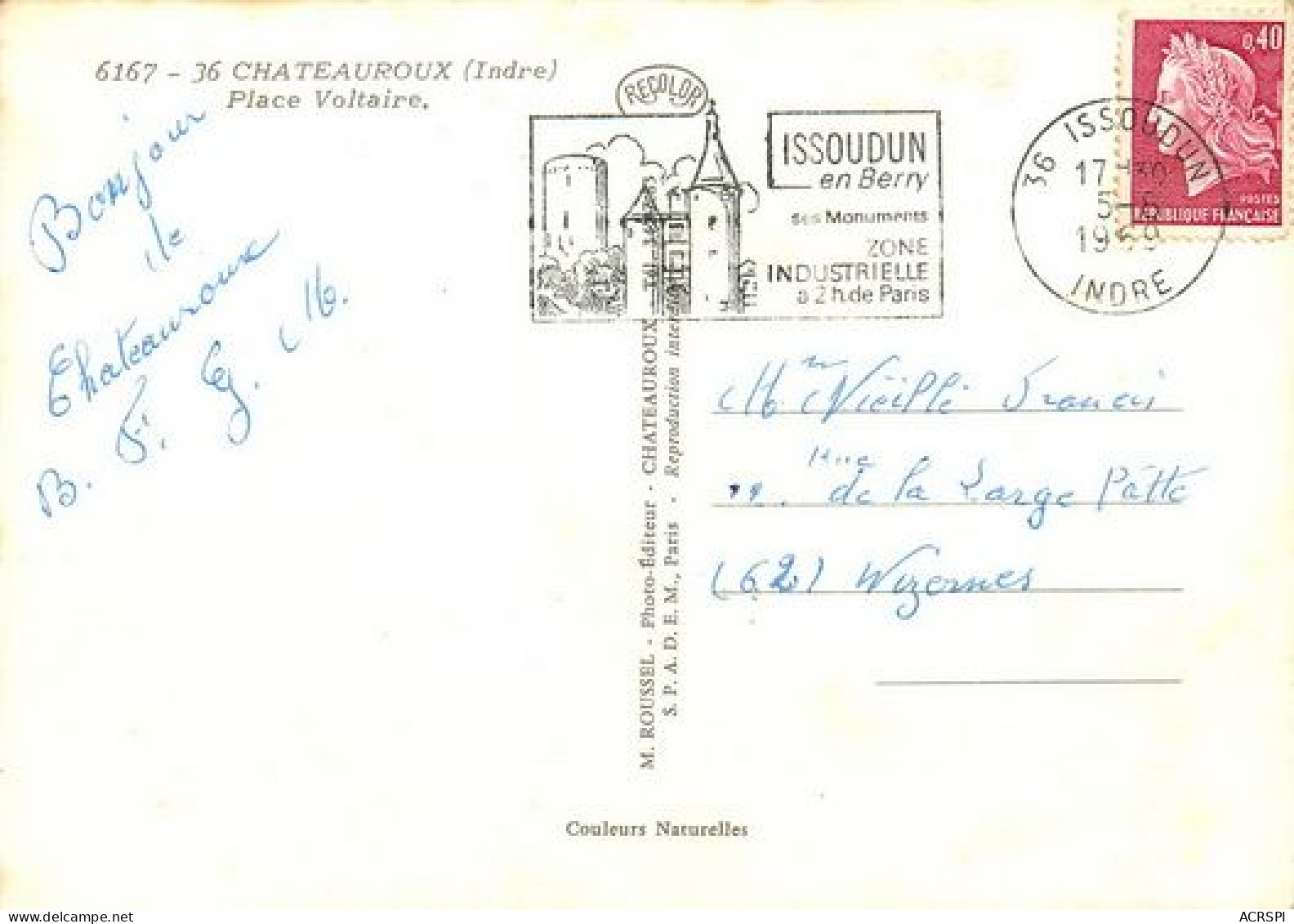 CHATEAUROUX  Indre  La Place Voltaire  4   (scan Recto-verso)MA2168Bis - Chateauroux