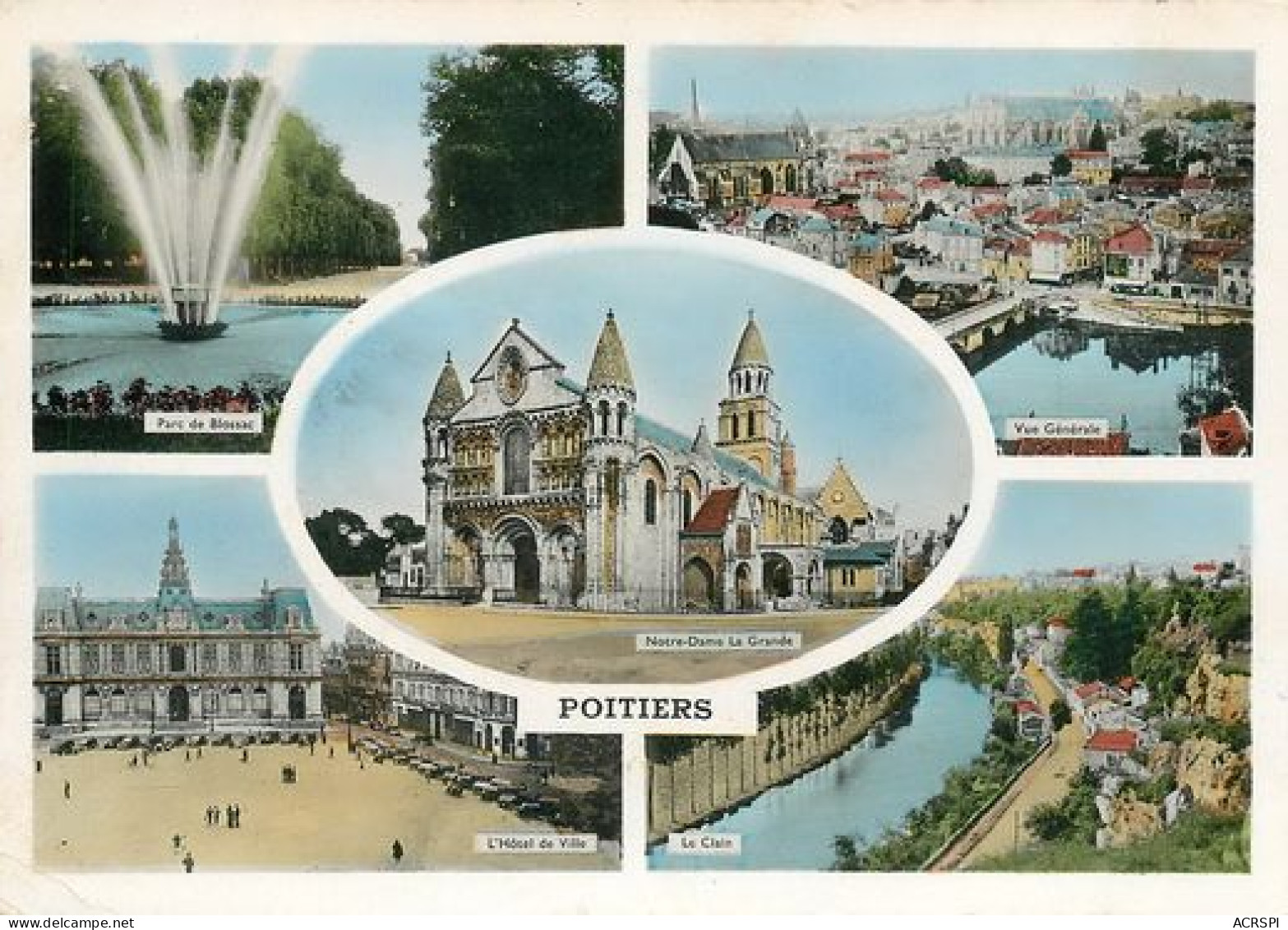  POITIERS  1957 Multivue  9   (scan Recto-verso)MA2166Bis - Poitiers