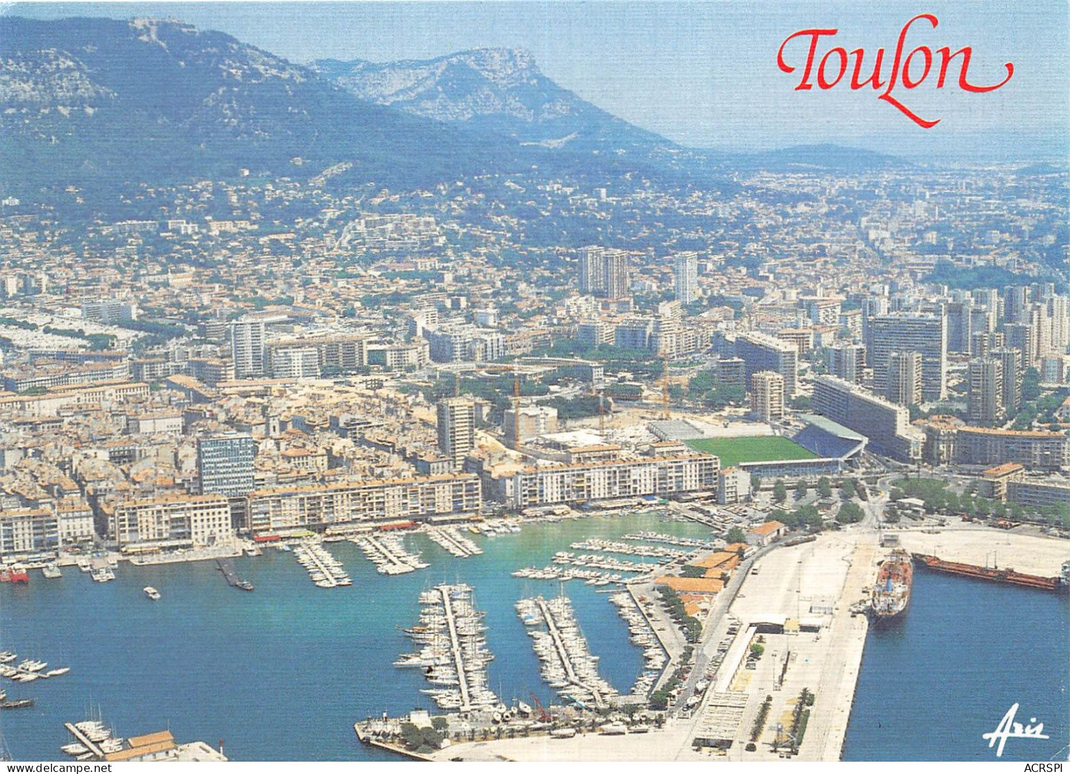 TOULON Vue Aerienne Du Port Au Fond Le Coudon 26(scan Recto-verso) MA2165 - Toulon