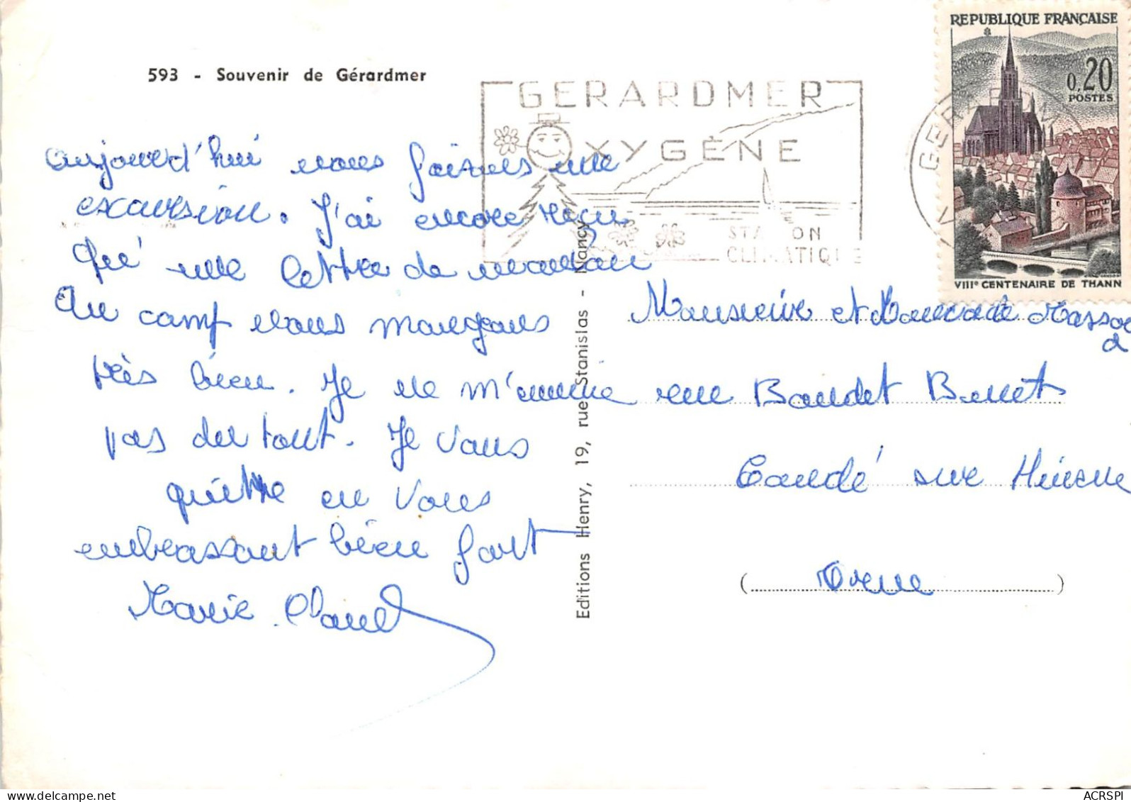 Souvenir De GERARDMER 25(scan Recto-verso) MA2163 - Gerardmer