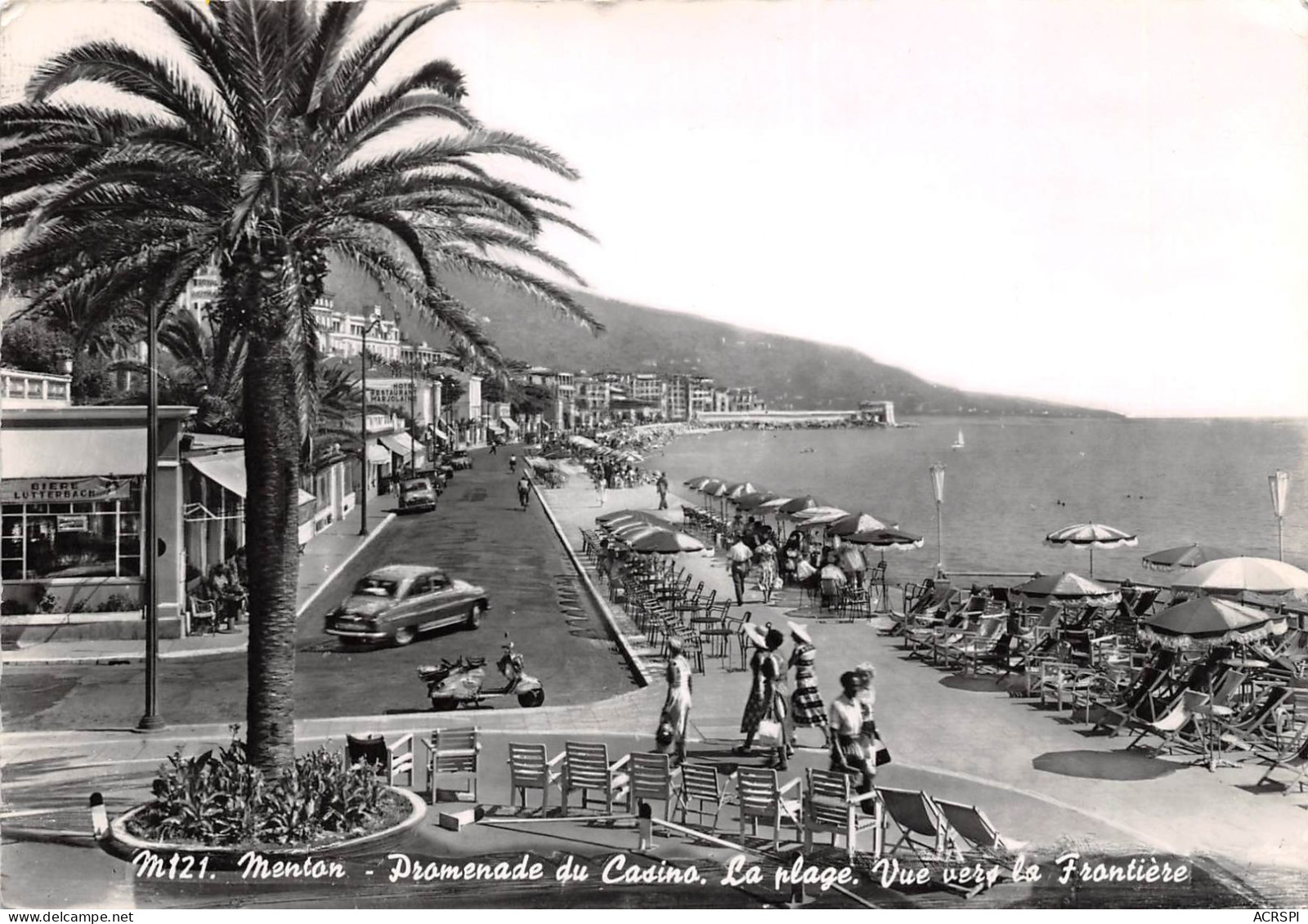 MENTON Promenade Du Casino La Plage Vue Vers La Frontiere 18(scan Recto-verso) MA2159 - Menton