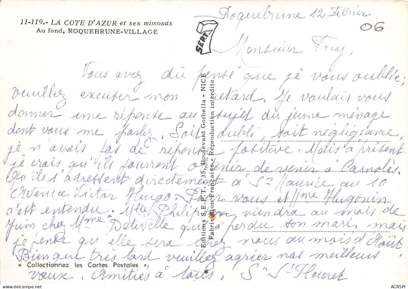 ROQUEBRUNE VILLAGE 14(scan Recto-verso) MA2159 - Roquebrune-Cap-Martin